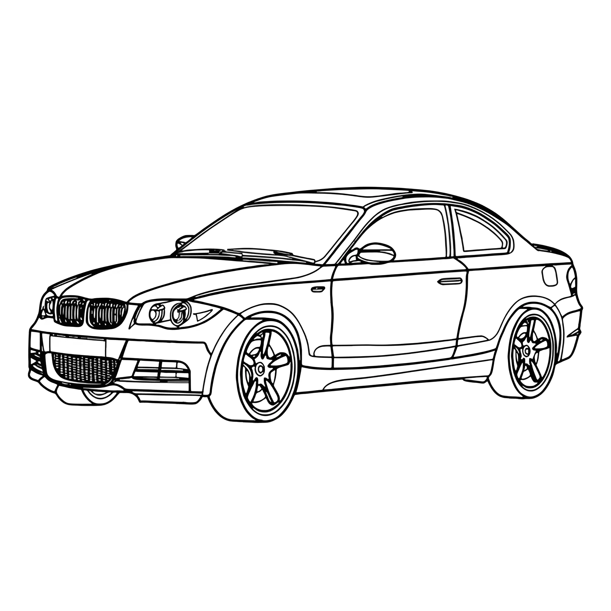 БМВ 1 серии №3218. Раскраски машины по маркам. БМВ BMW.