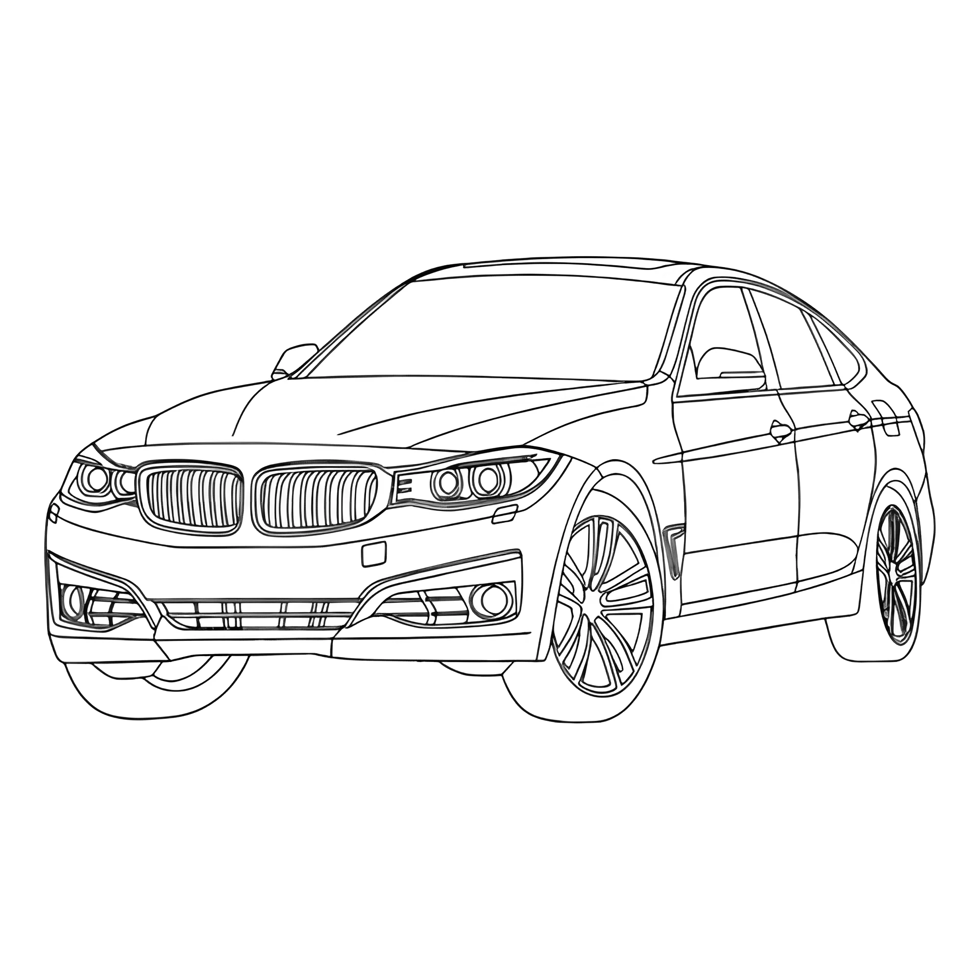 БМВ 3 серии №3219. Раскраски машины по маркам. БМВ BMW.