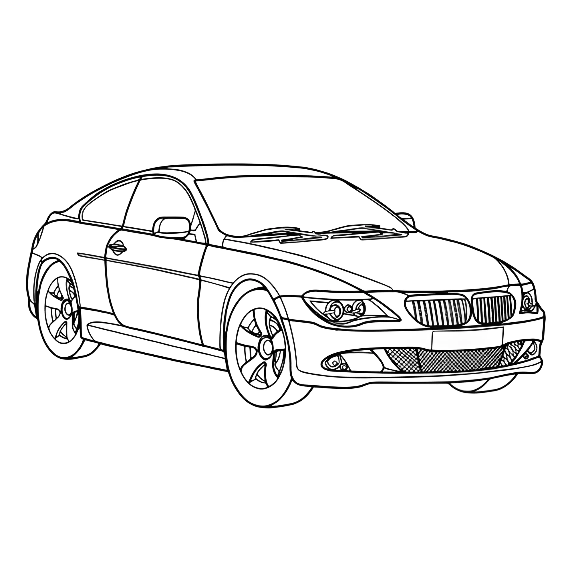 БМВ 6 серии №3220. Раскраски машины по маркам. БМВ BMW.