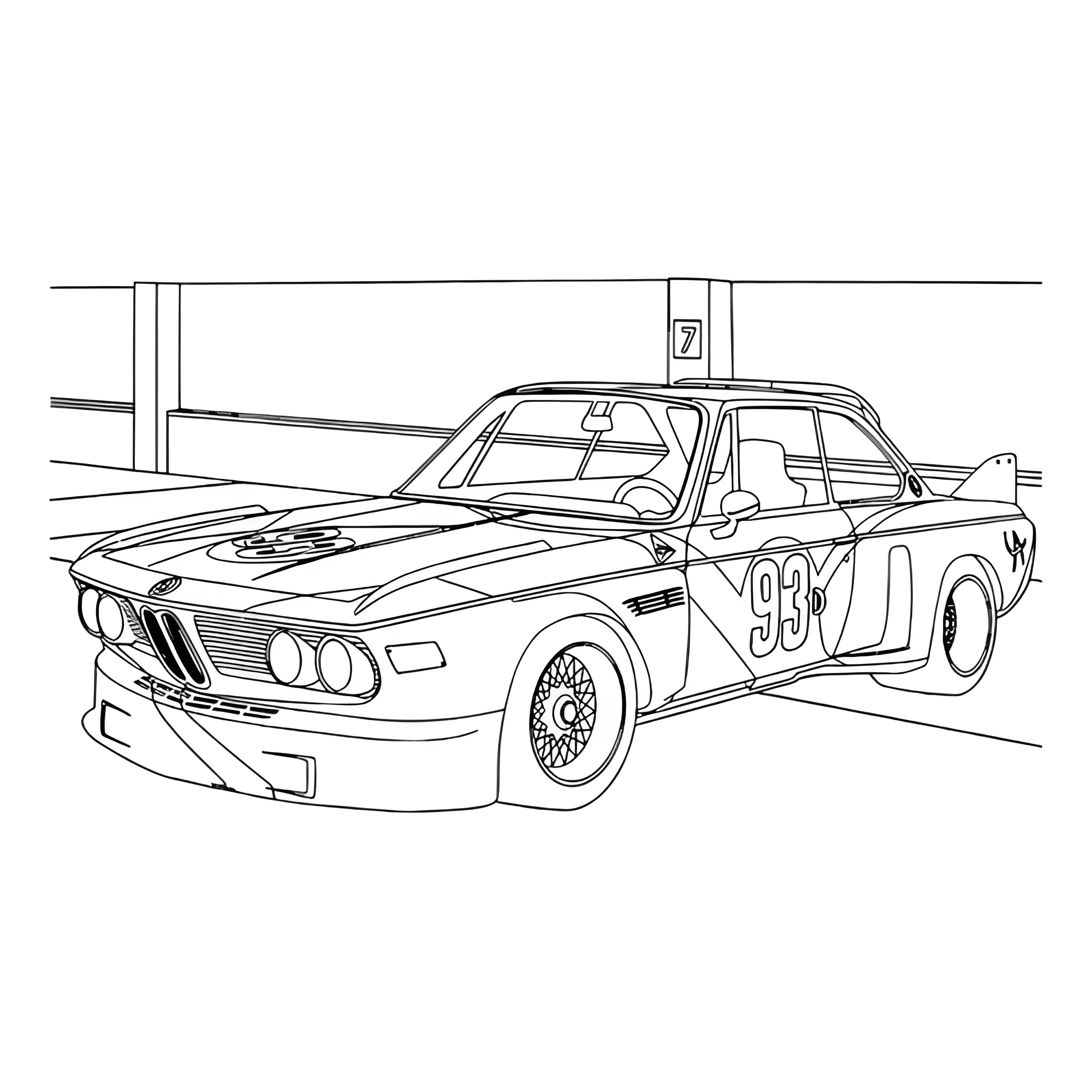 БМВ E24 635 CSI №3223. Раскраски машины по маркам. БМВ BMW.
