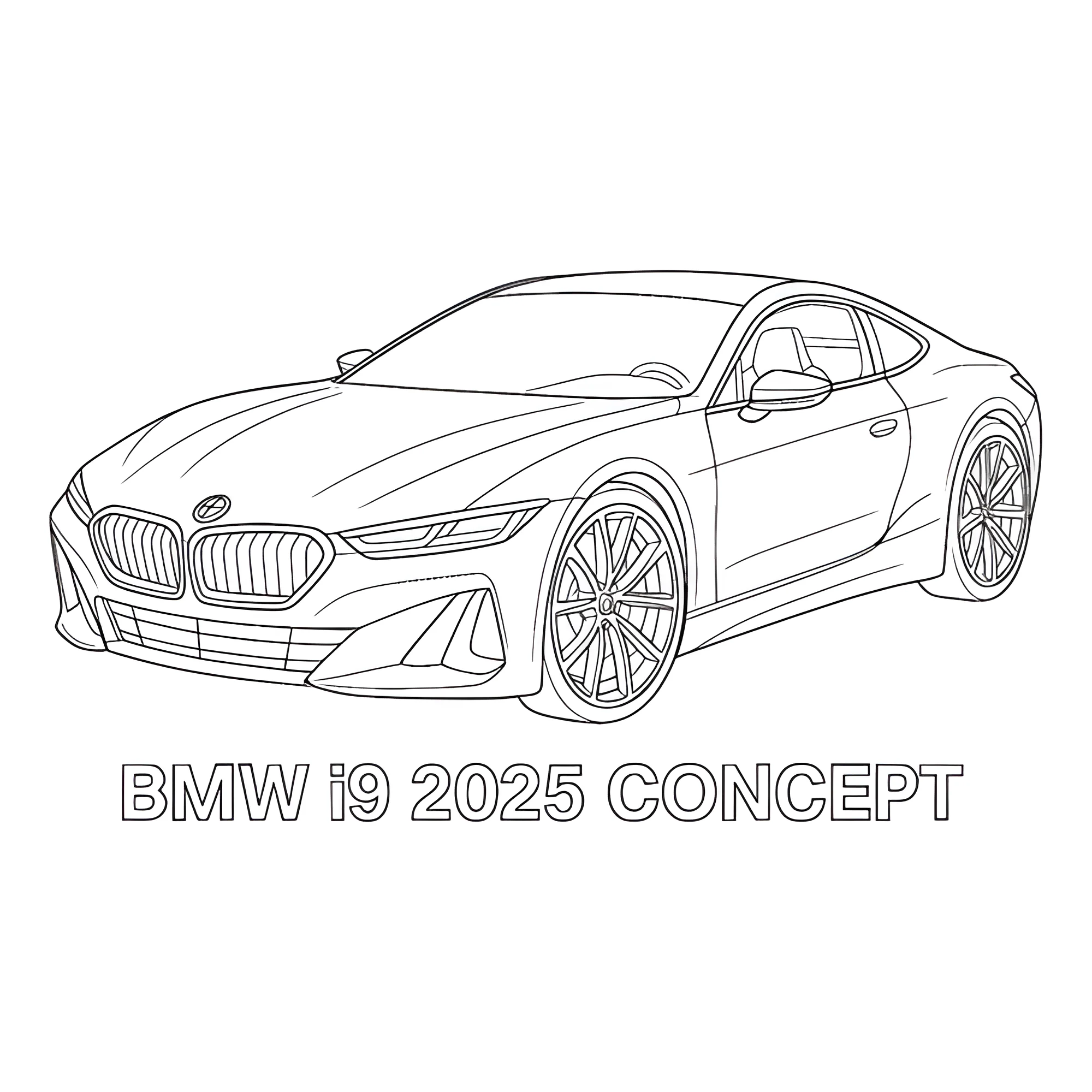 БМВ i9 2025 Concept №3227. Раскраски машины по маркам. БМВ BMW.