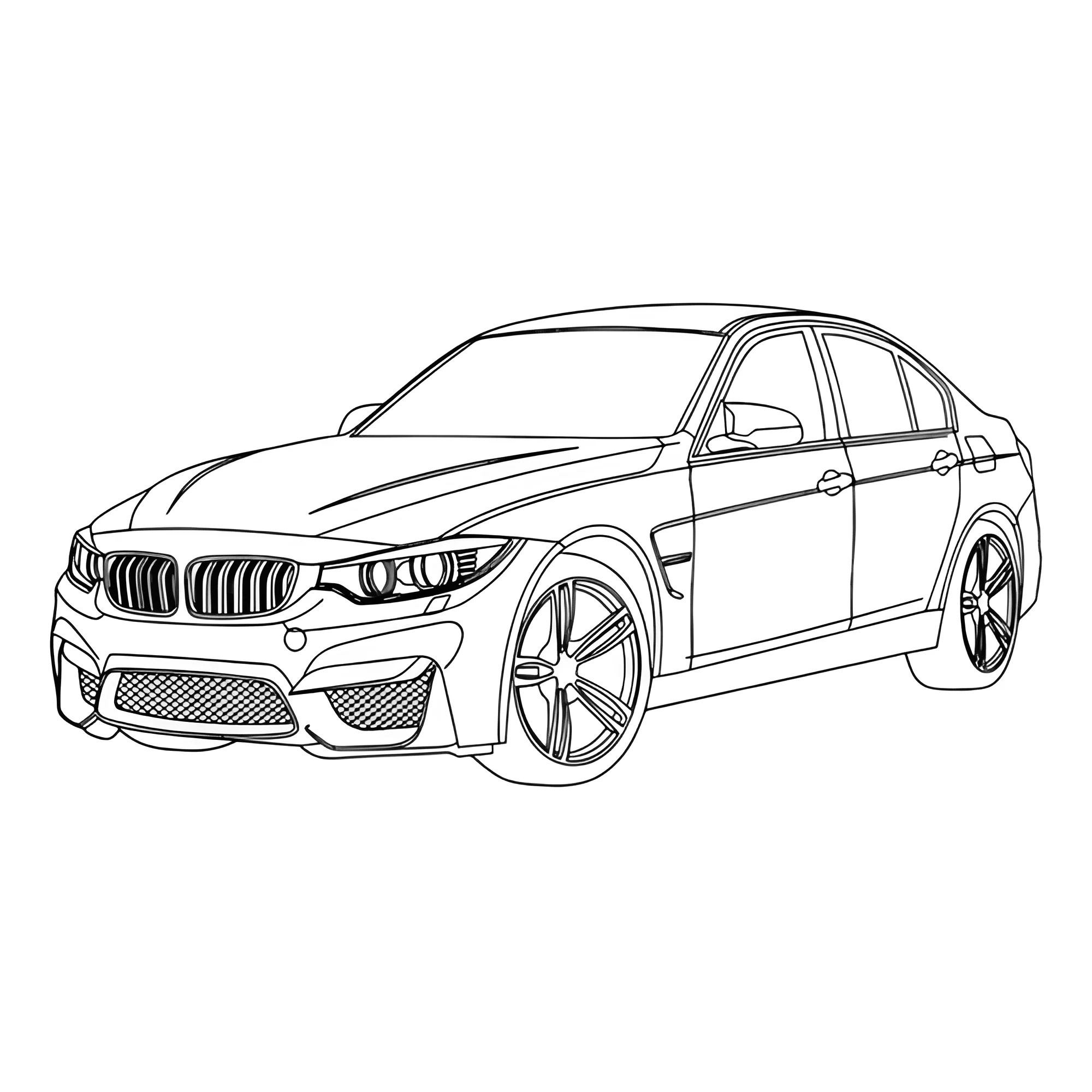 БМВ M3 (F80 №3231. Раскраски машины по маркам. БМВ BMW.