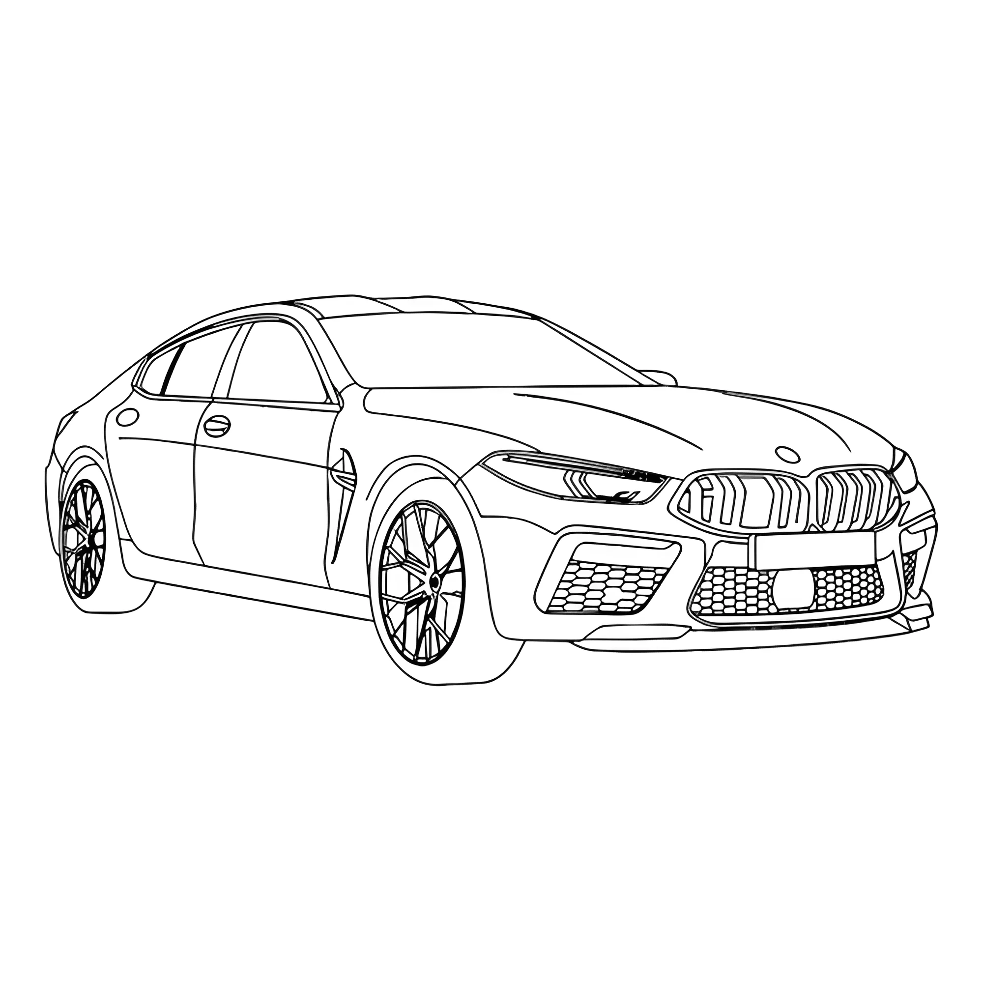 БМВ M8 (F92) Gran Coupe №3237. Раскраски машины по маркам. БМВ BMW.