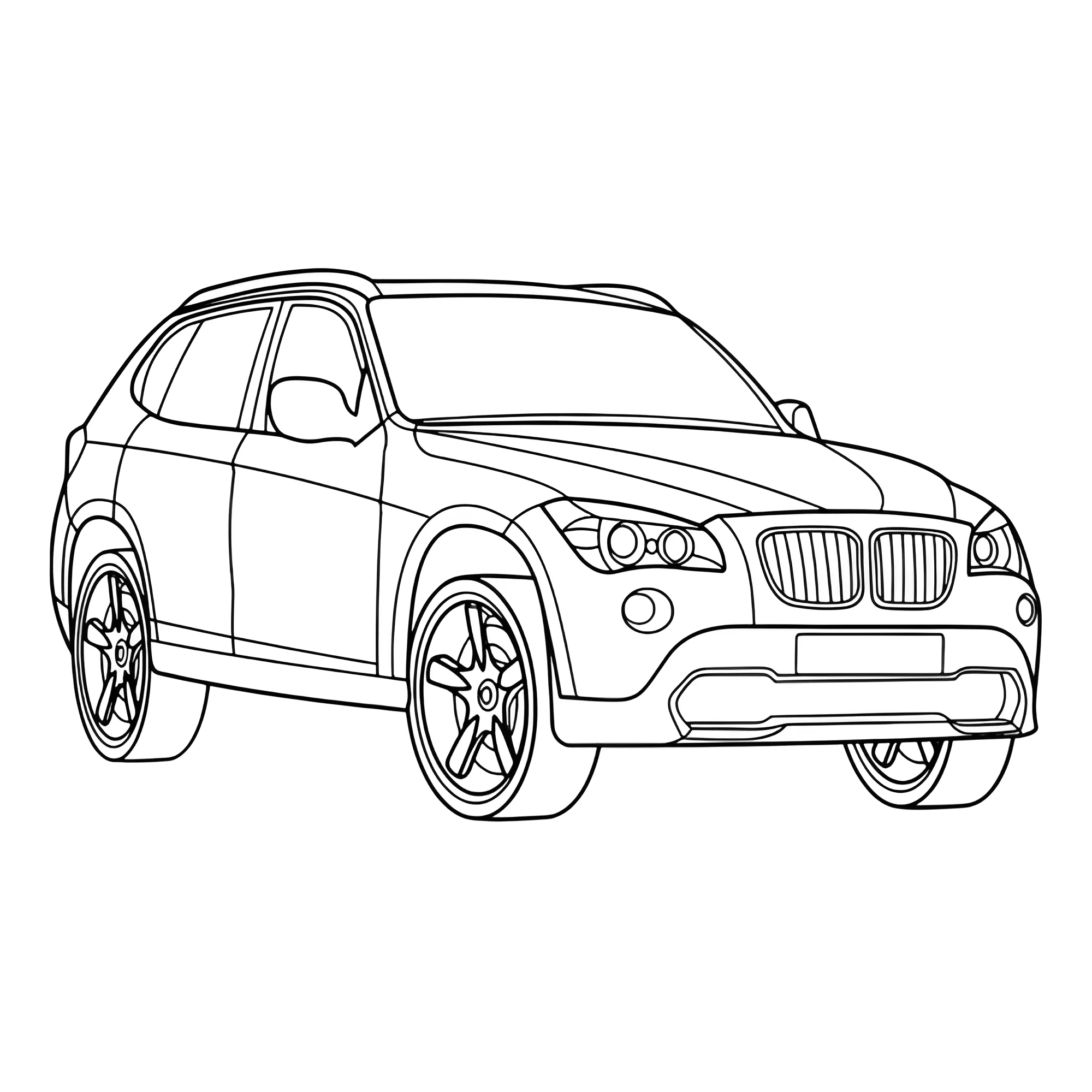 БМВ X1 №3243. Раскраски машины по маркам. БМВ BMW.