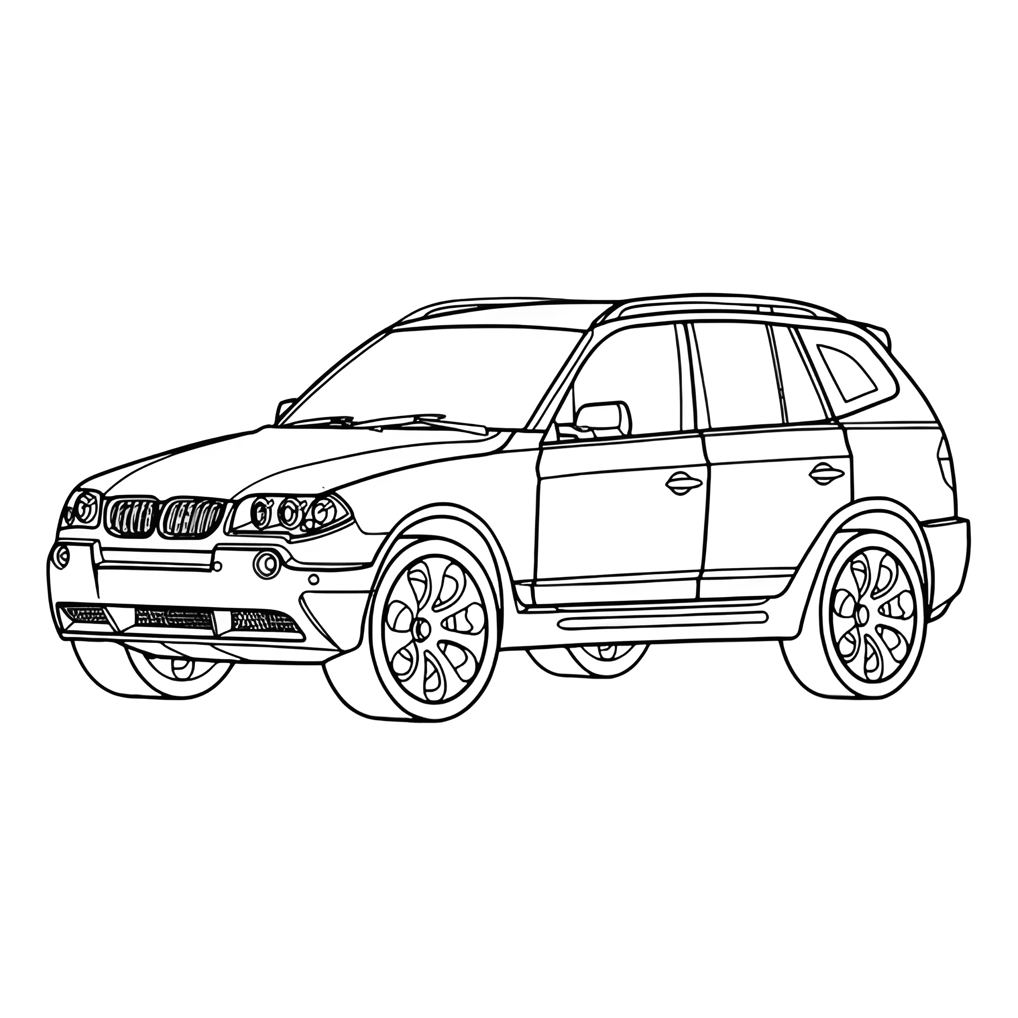 БМВ X3 №3244. Раскраски машины по маркам. БМВ BMW.