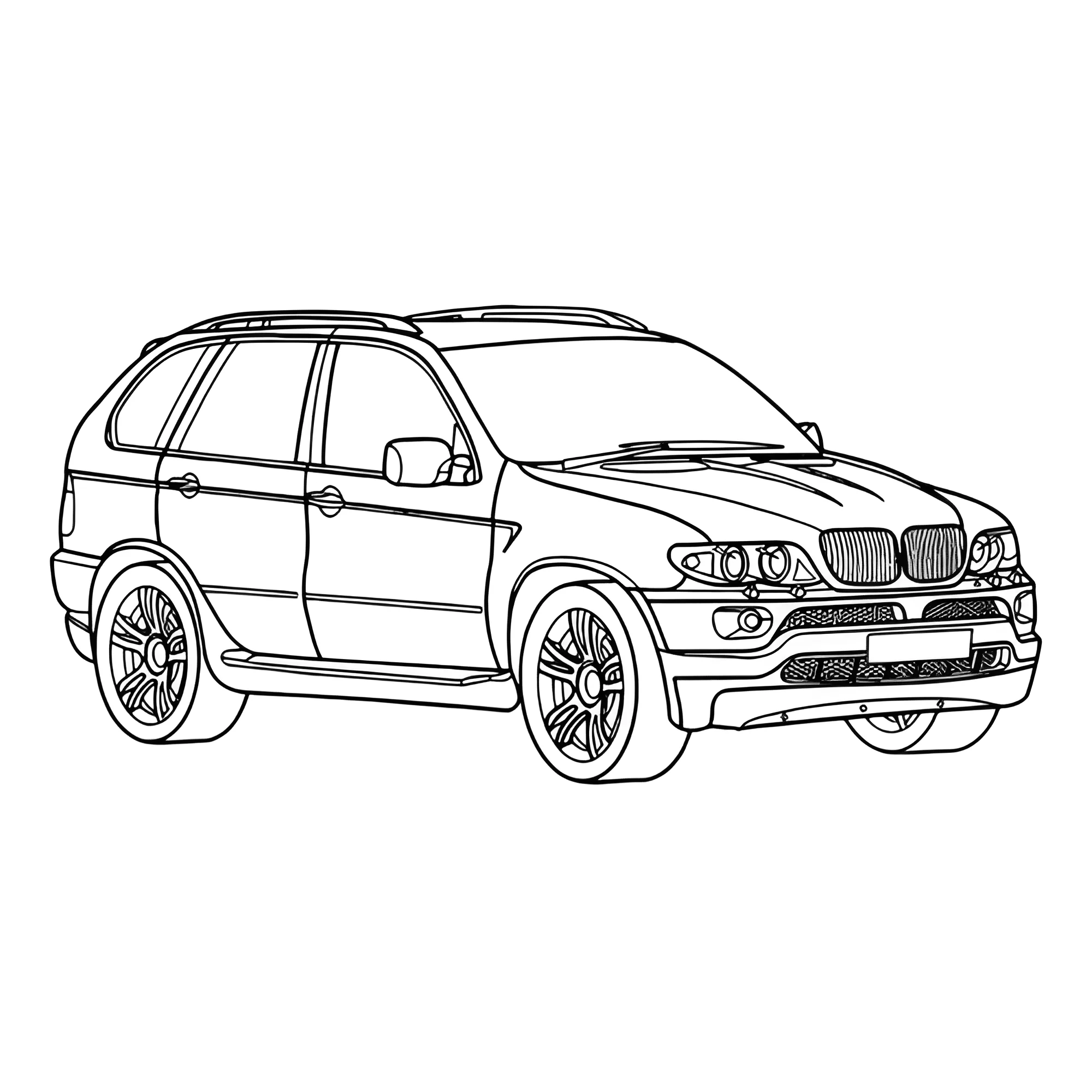 БМВ X5 №3245. Раскраски машины по маркам. БМВ BMW.