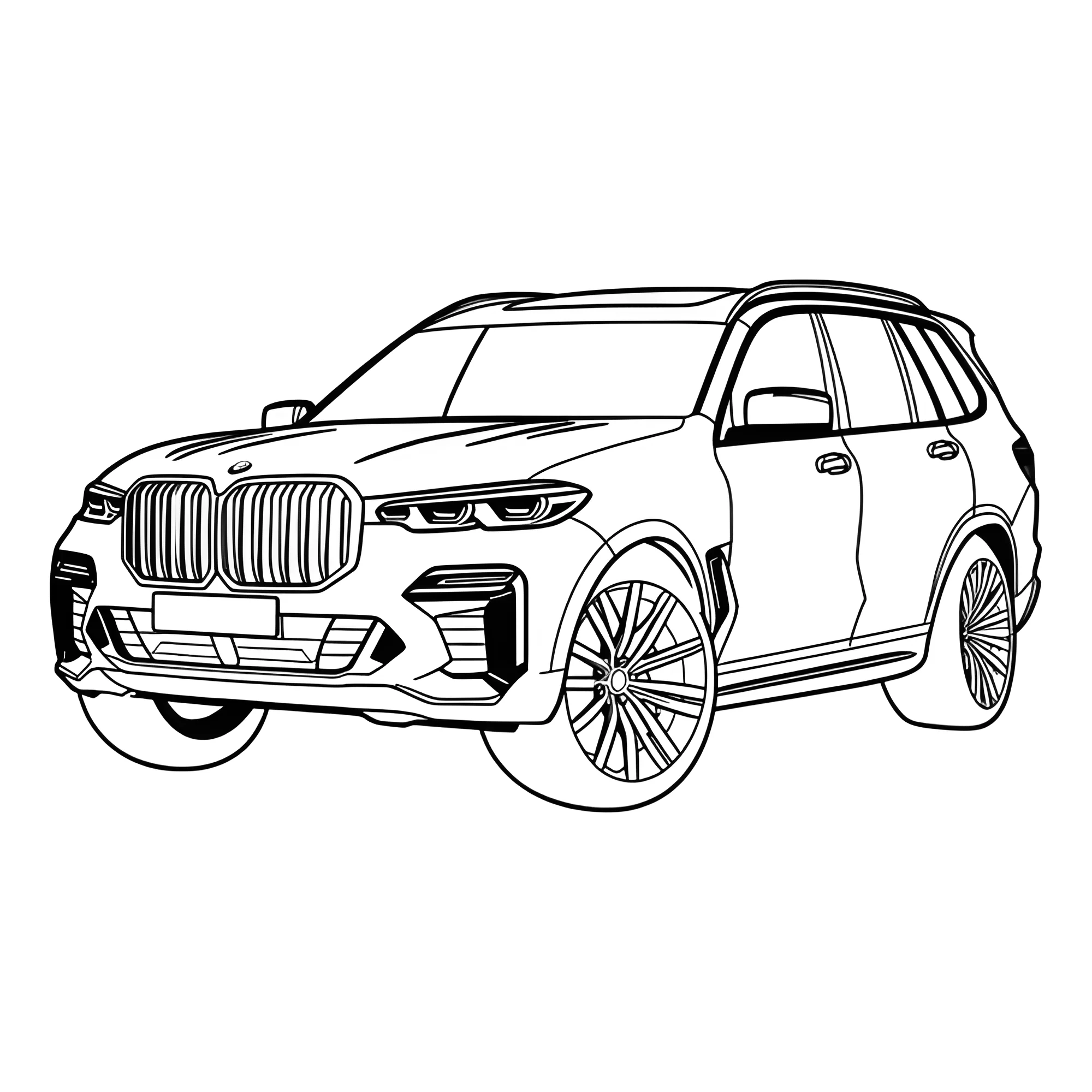 БМВ X7 M60i №3247. Раскраски машины по маркам. БМВ BMW.