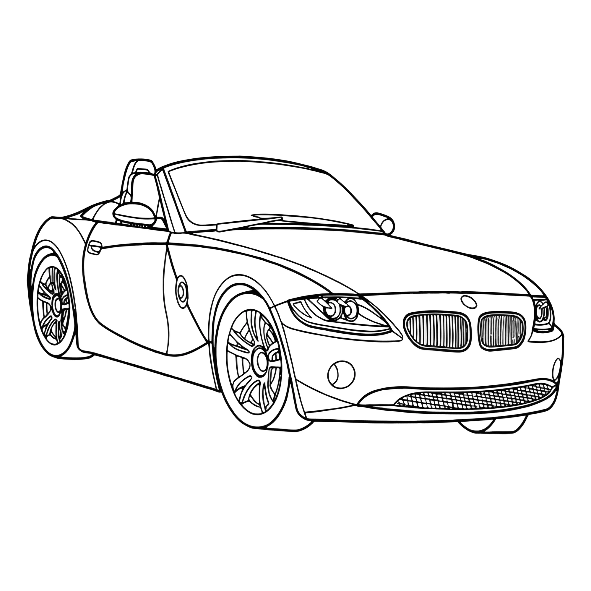 БМВ Z4 Кабриолет №3248. Раскраски машины по маркам. БМВ BMW.