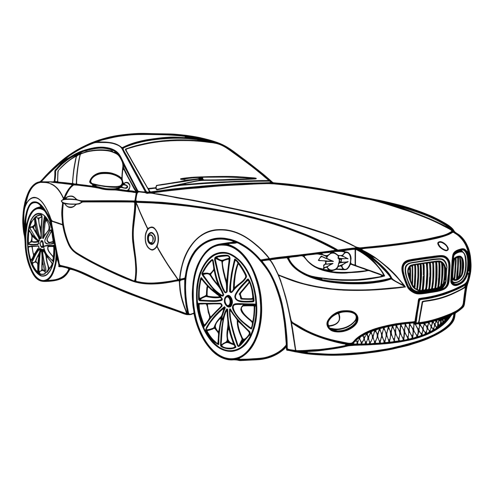 БМВ Z4 Купе №3249. Раскраски машины по маркам. БМВ BMW.