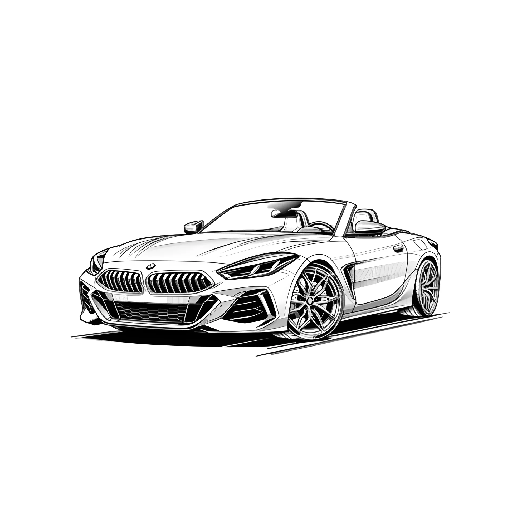 БМВ Z4 M40i Родстер №3250. Раскраски машины по маркам. БМВ BMW.