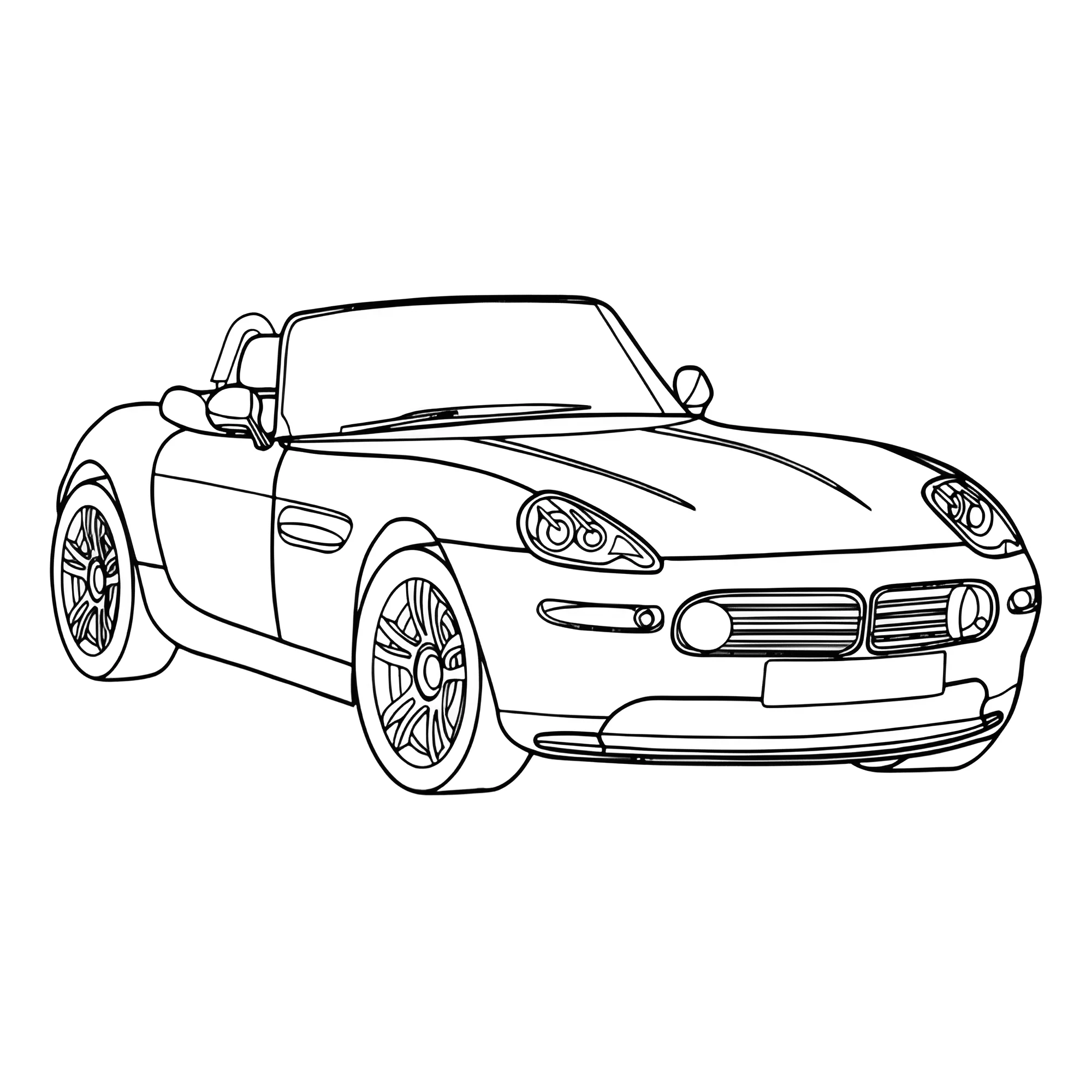 БМВ Z8 Кабриолет №3251. Раскраски машины по маркам. БМВ BMW.