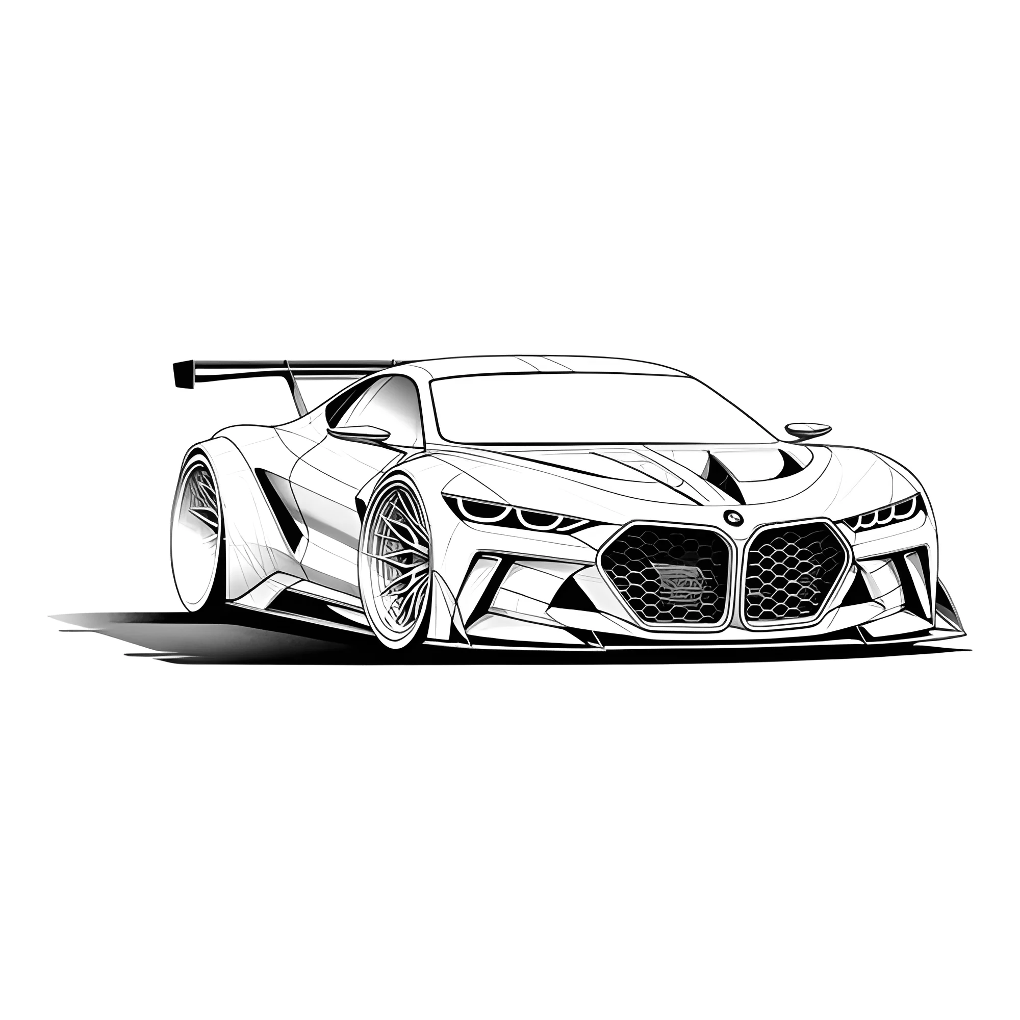 BMW M1 Hommage №3252. Раскраски машины по маркам. БМВ BMW.