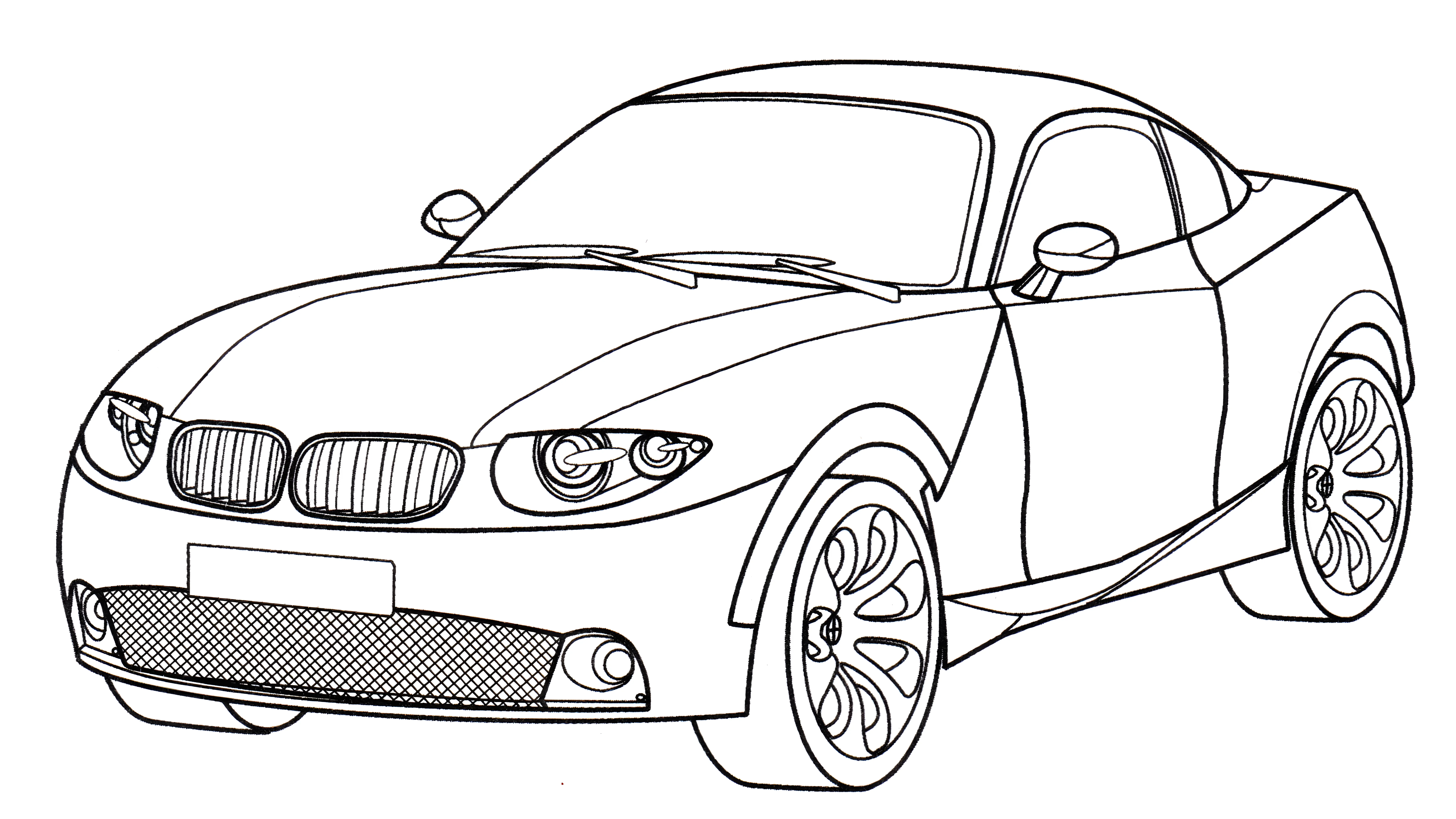 BMW X Coupe №3274. Раскраски машины по маркам. БМВ BMW.