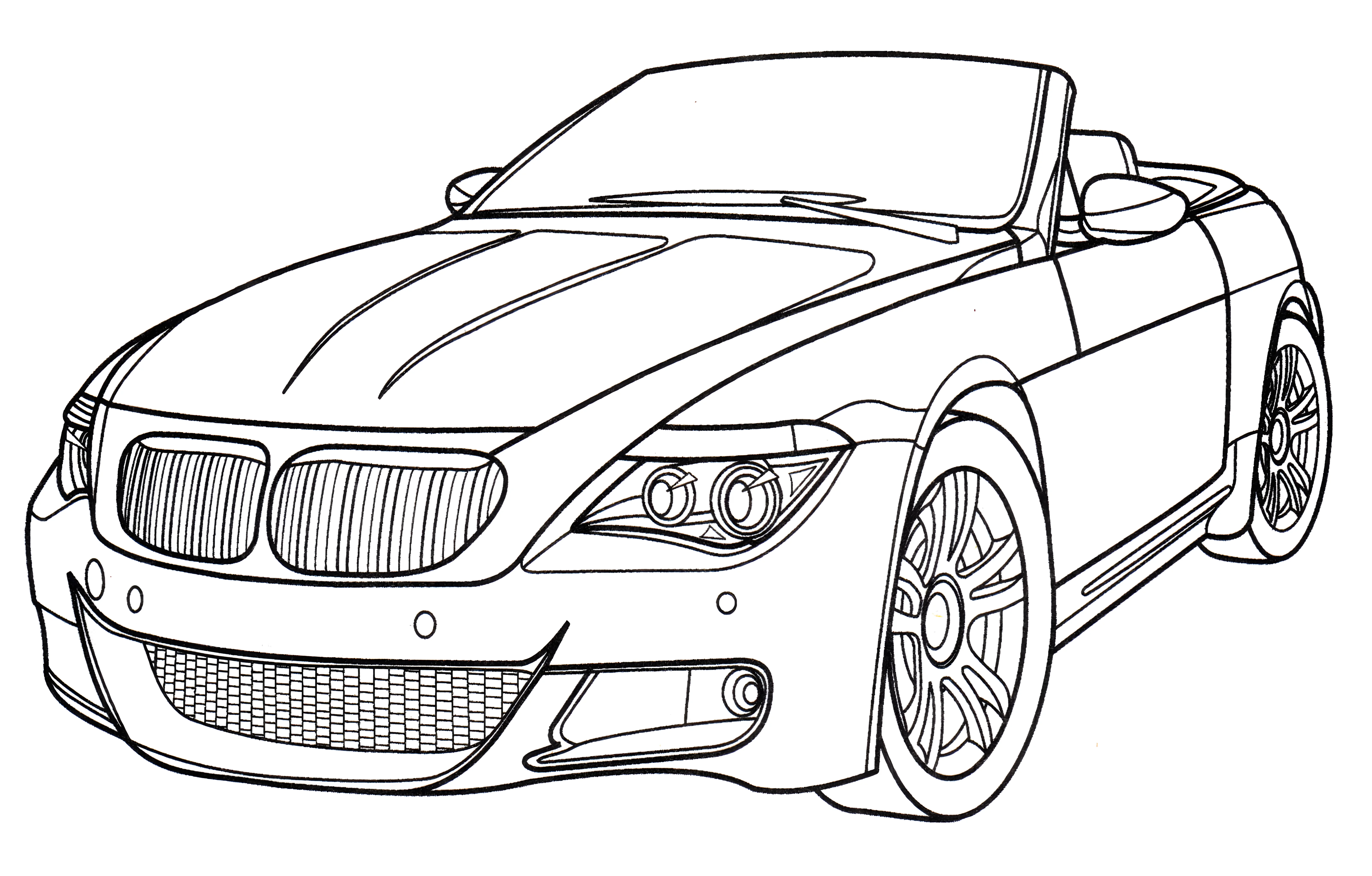 BMW M6 Coupe №3278. Раскраски машины по маркам. БМВ BMW.