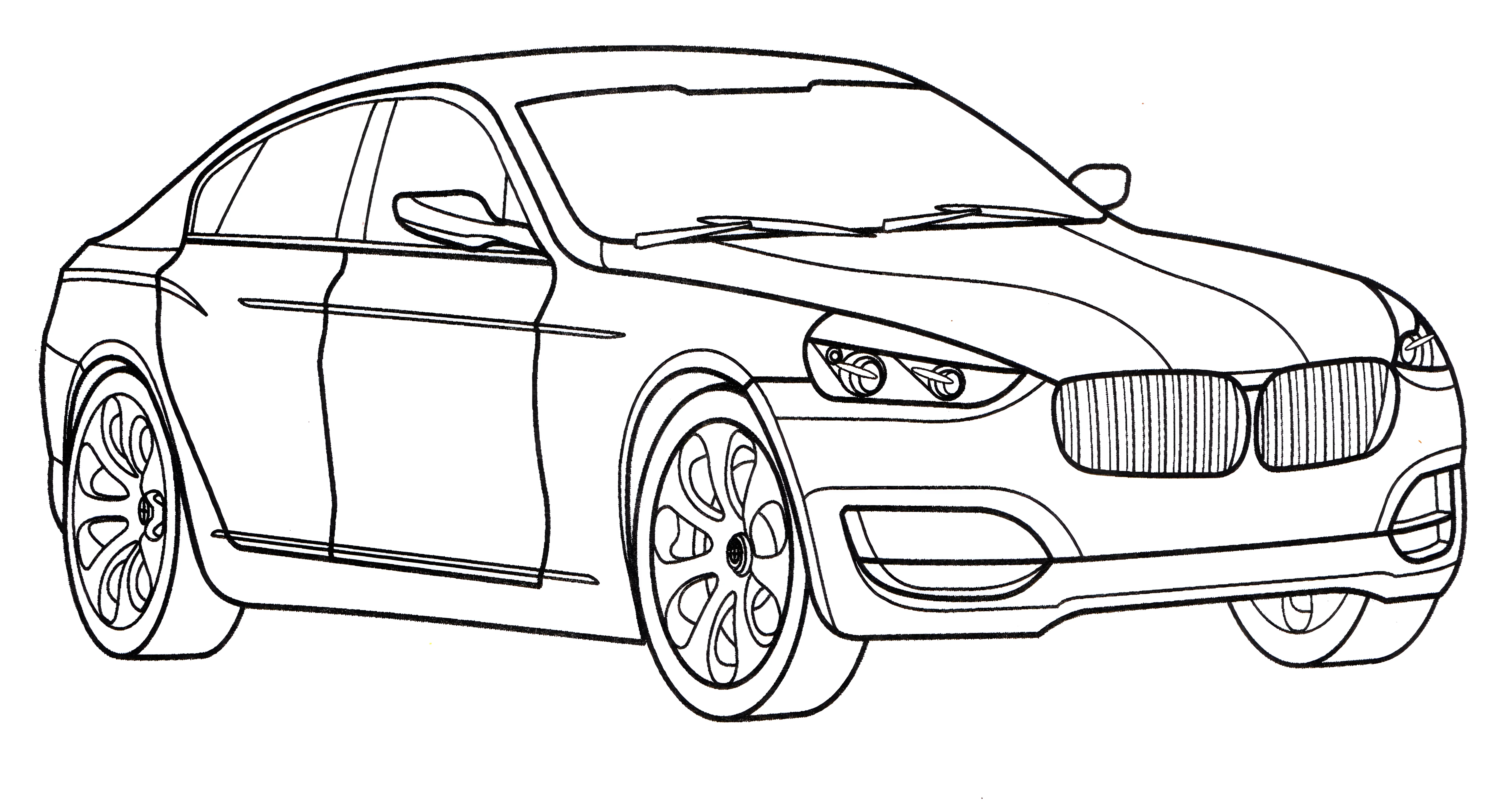 BMW CS №3281. Раскраски машины по маркам. БМВ BMW.