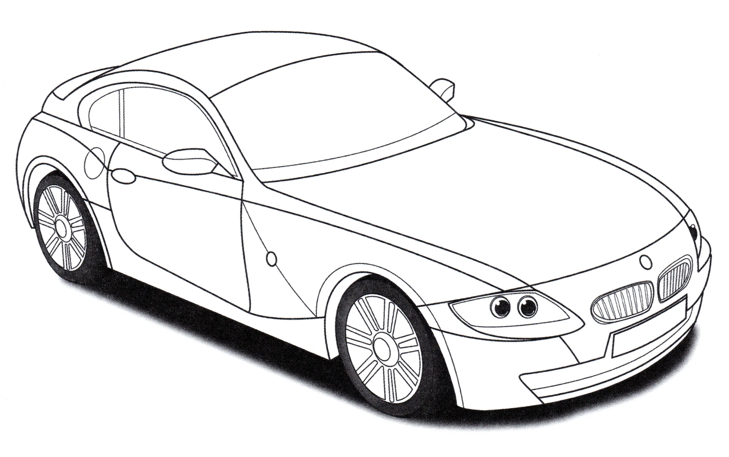 BMW Z4 M №3289. Раскраски машины по маркам. БМВ BMW.
