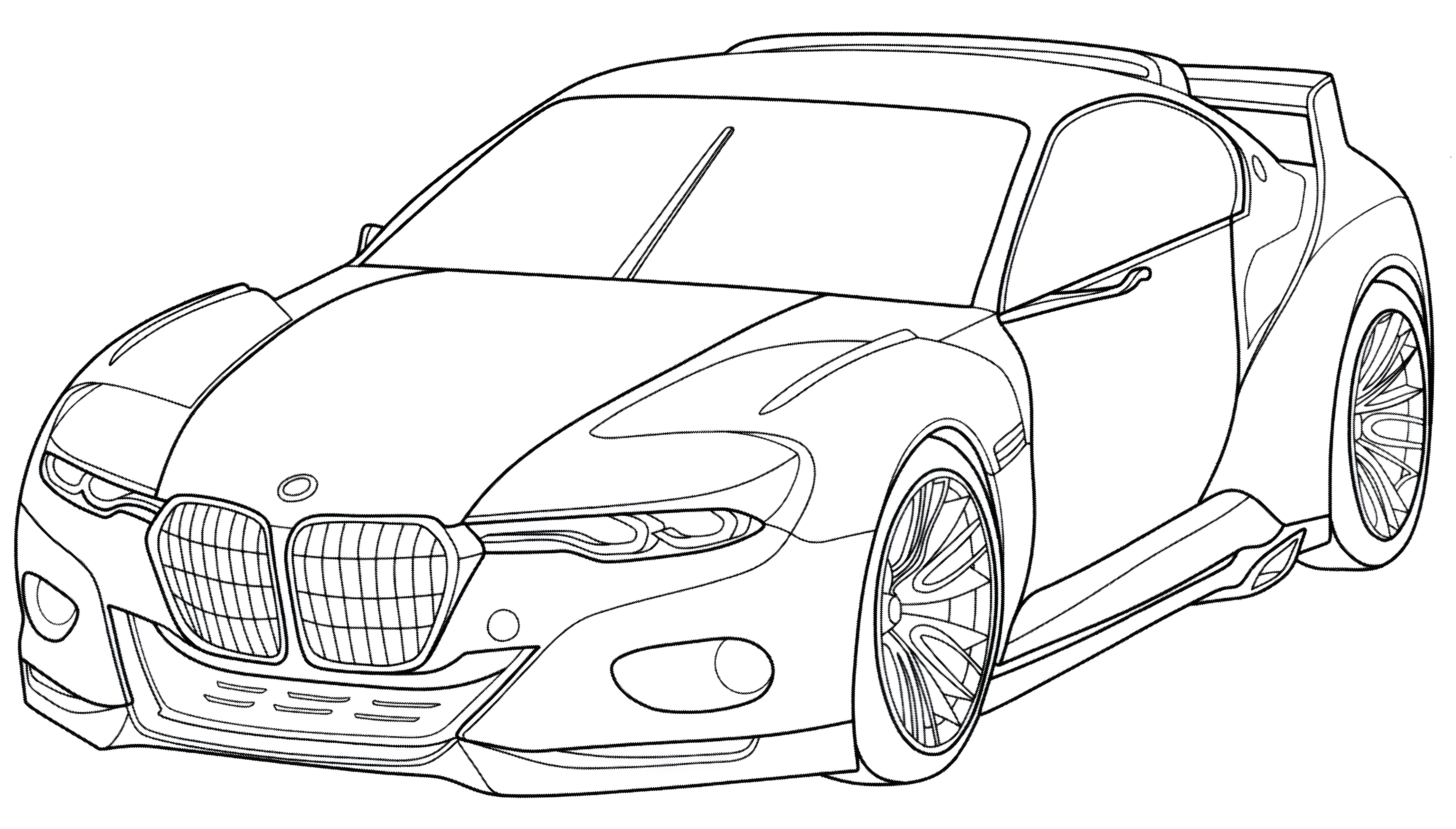 BMW 3.0 CSL Hommage №3293. Раскраски машины по маркам. БМВ BMW.