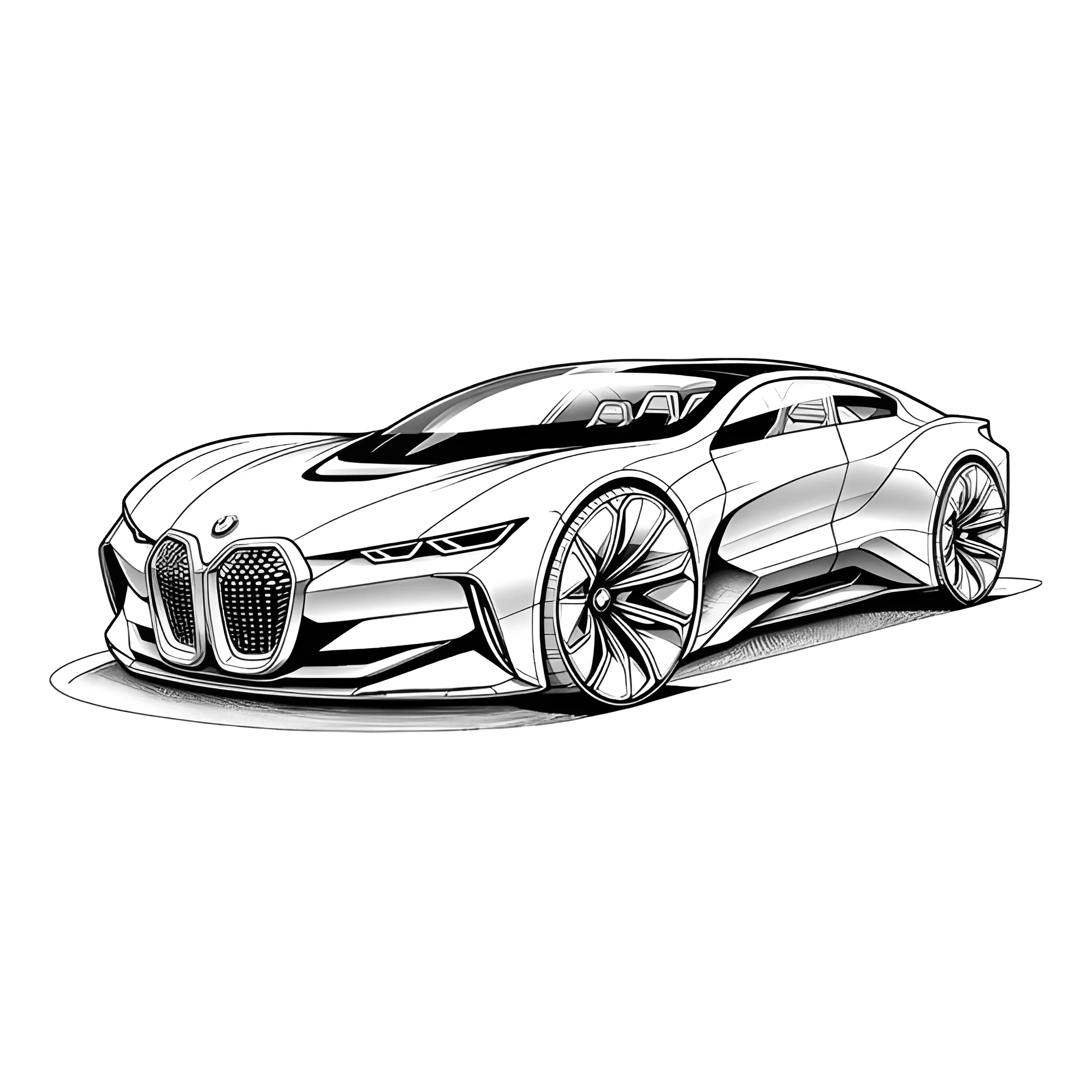 BMW Vision Next 100 Concept №3254. Раскраски машины по маркам. БМВ BMW.