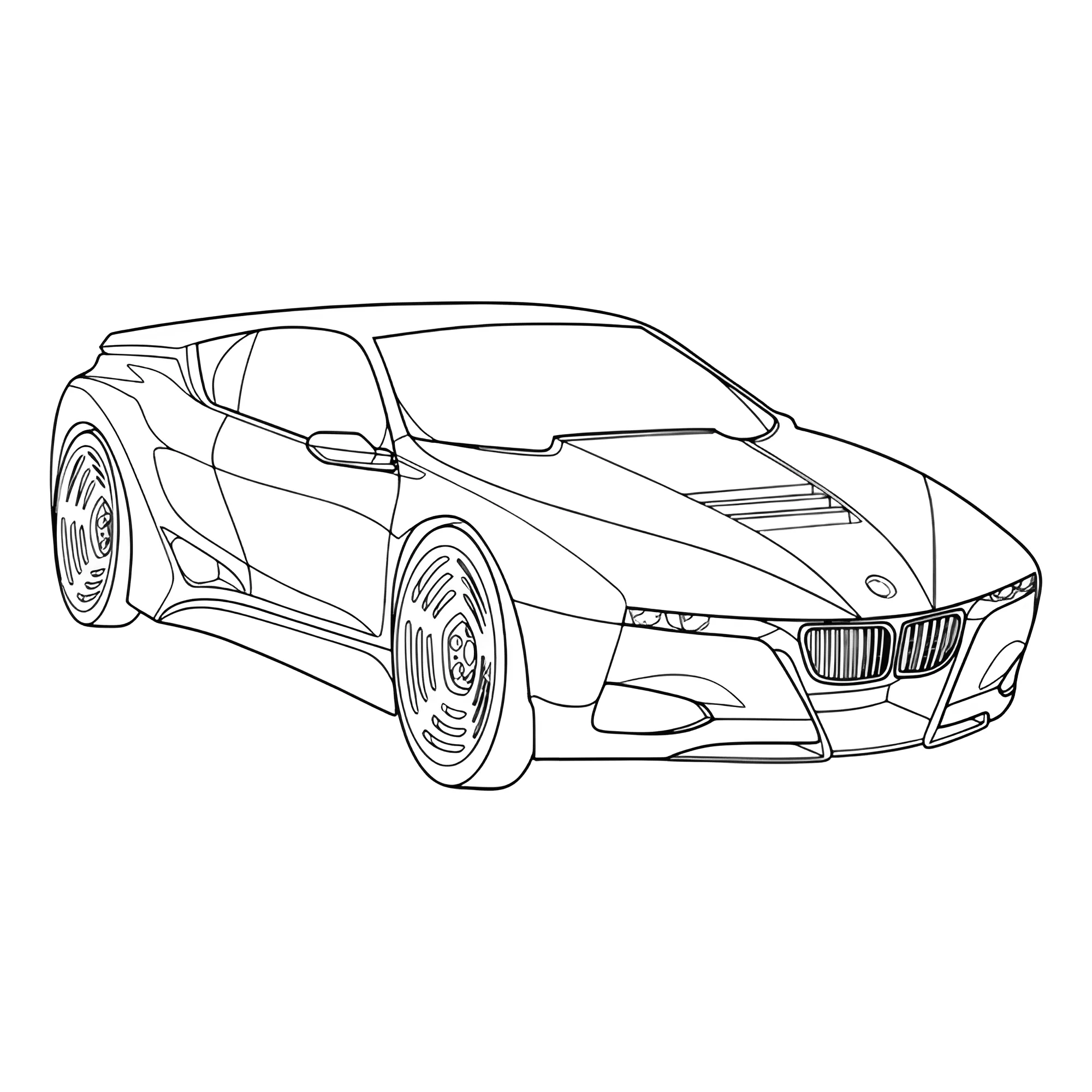 Концепт-кар БМВ i8 №3259. Раскраски машины по маркам. БМВ BMW.
