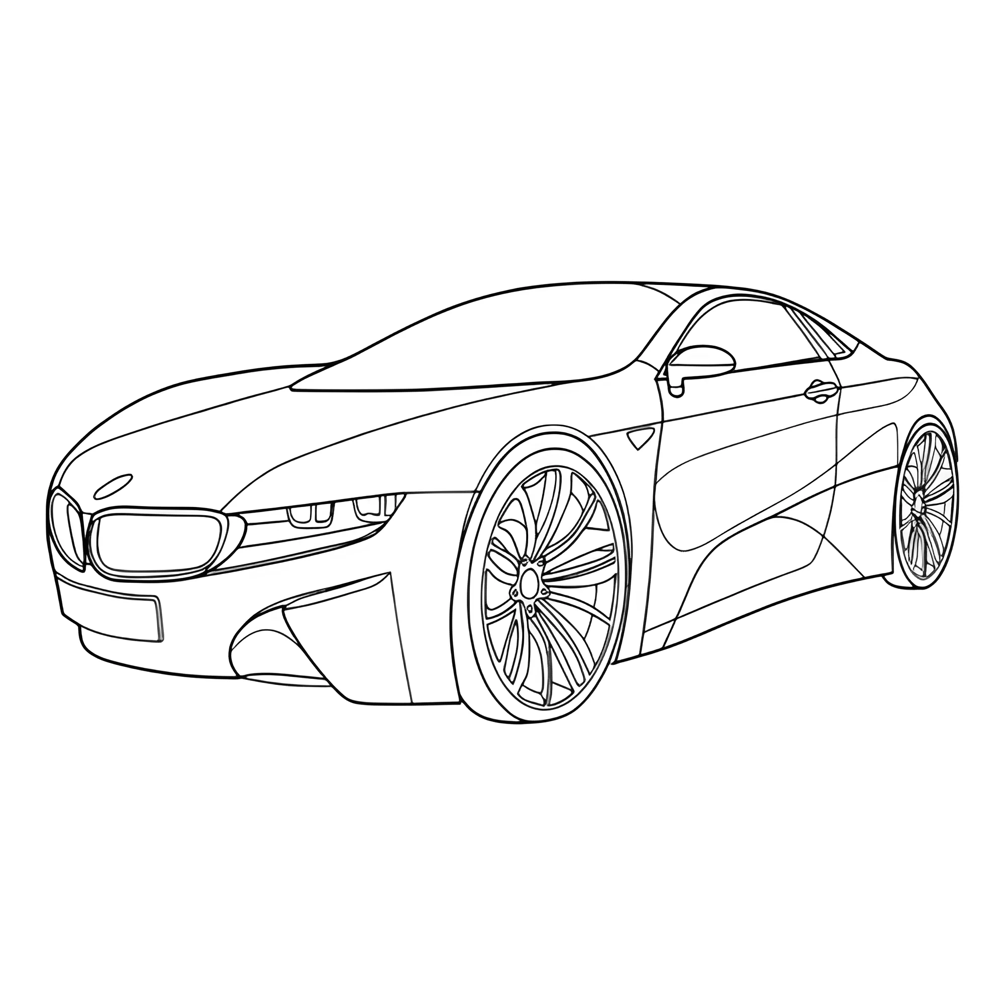 Обновлённый BMW M1 №3264. Раскраски машины по маркам. БМВ BMW.