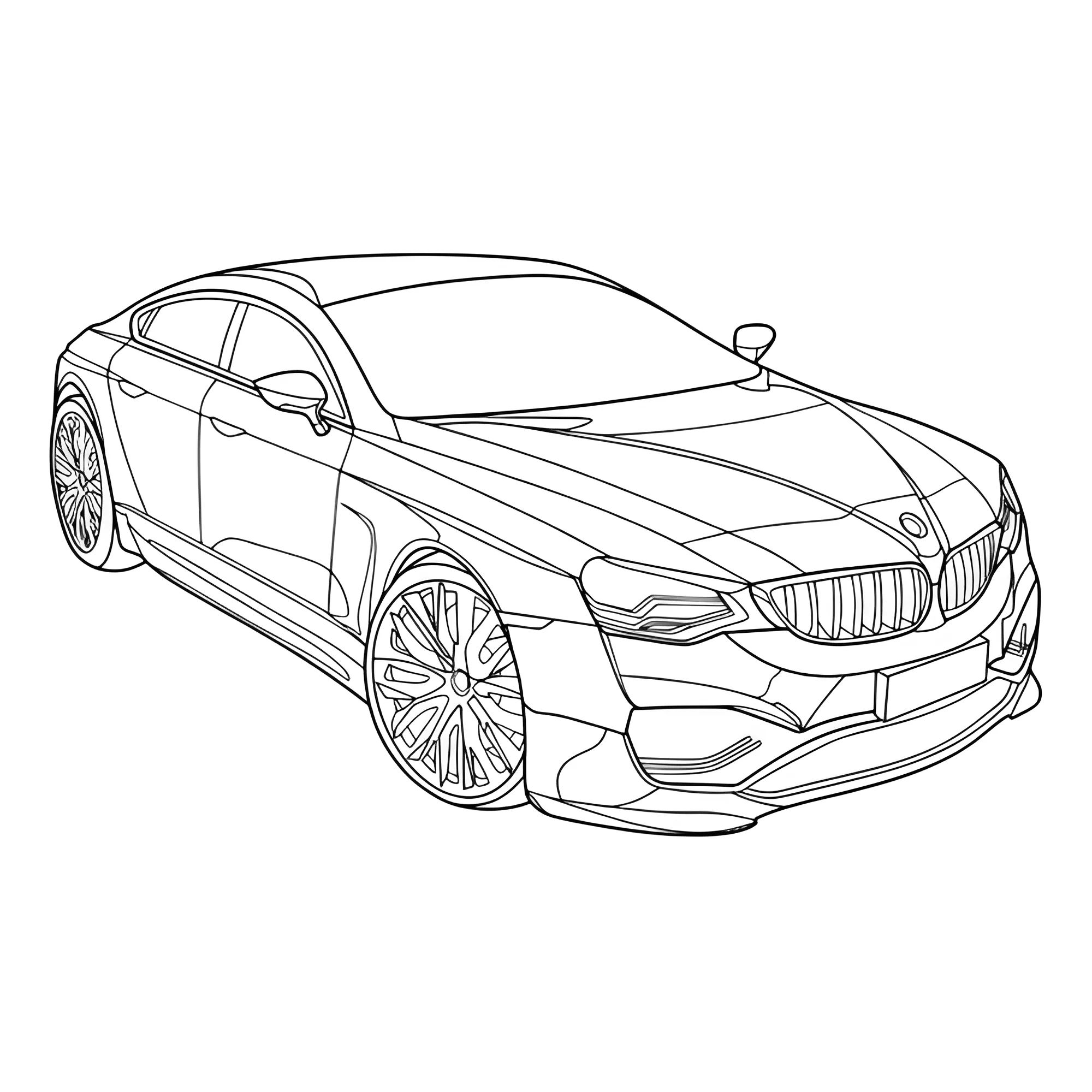 Спортивный концепт-кар БМВ №3267. Раскраски машины по маркам. БМВ BMW.
