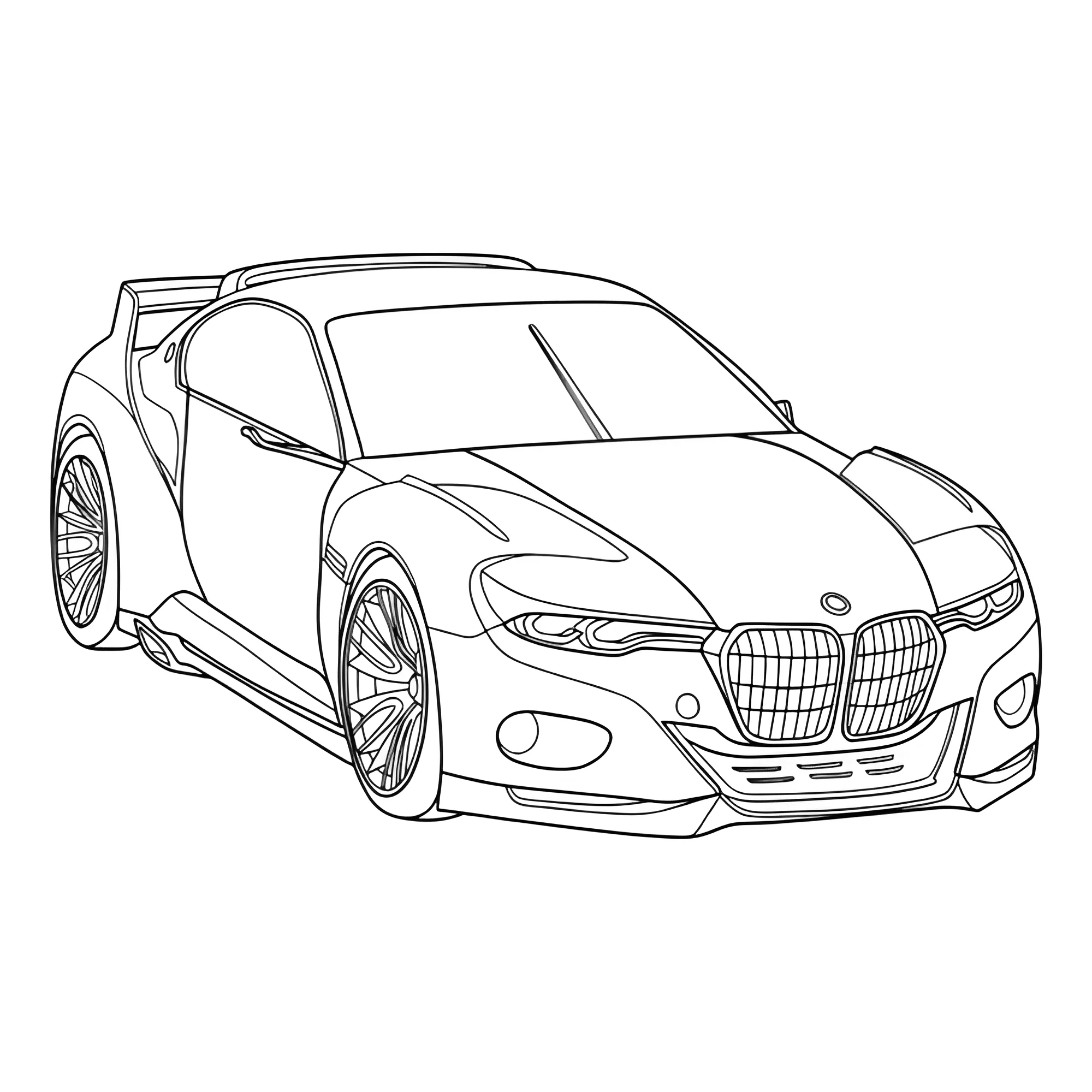 Спорткар БМВ 3.0 CSL №3268. Раскраски машины по маркам. БМВ BMW.