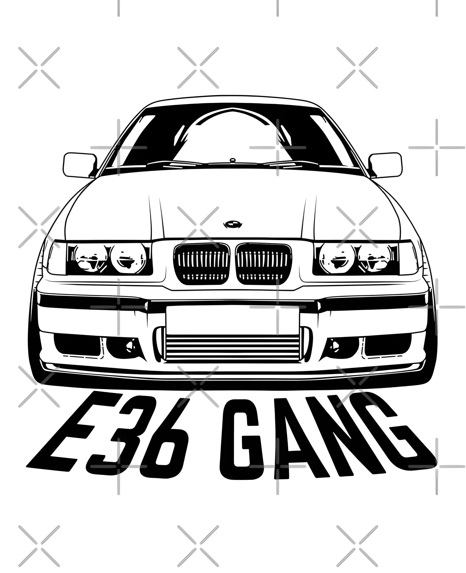 E36 GANG №3319. Раскраски машины по маркам. БМВ BMW.