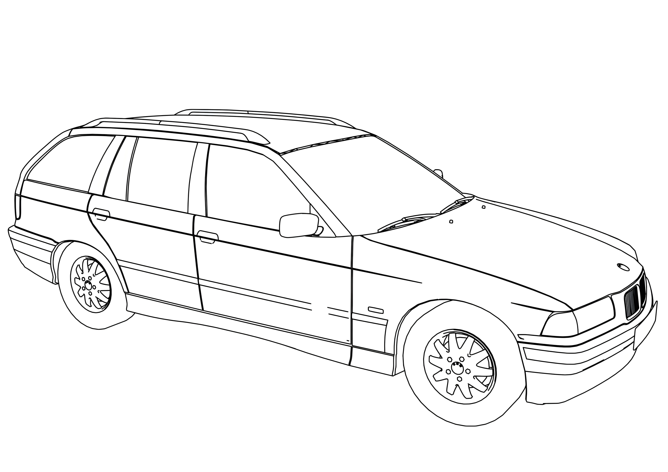 БМВ с длинным кузовом №3315. Раскраски машины по маркам. БМВ BMW.