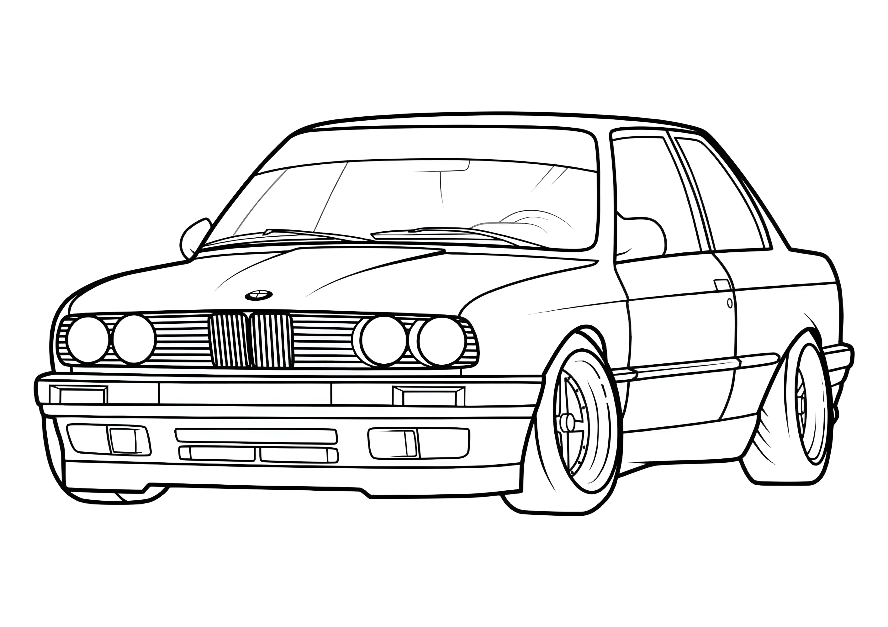 БМВ №3323. Раскраски машины по маркам. БМВ BMW.