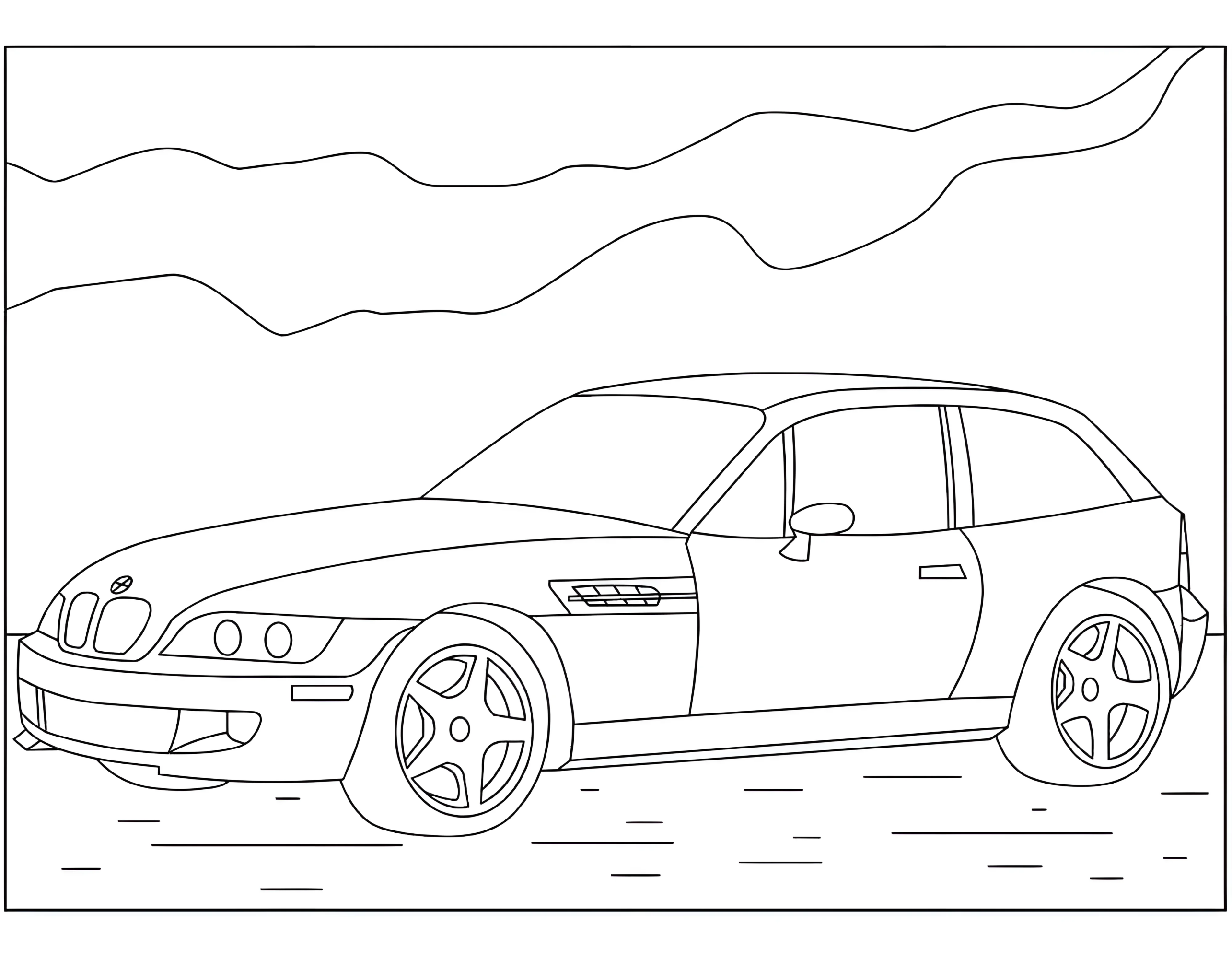 Хетчбек №3326. Раскраски машины по маркам. БМВ BMW.