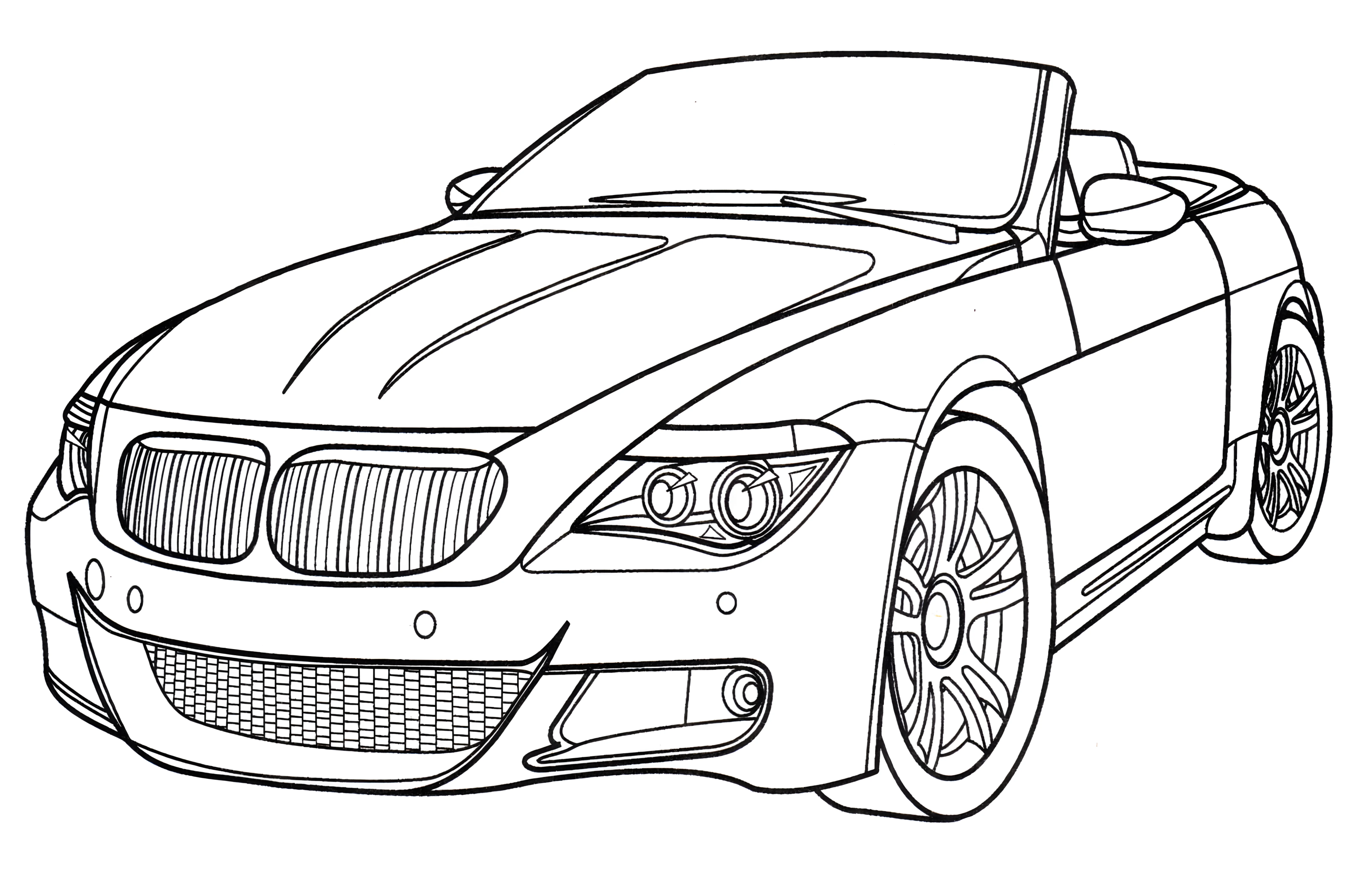 BMW M6 Coupe №3340. Раскраски машины по маркам. БМВ BMW.