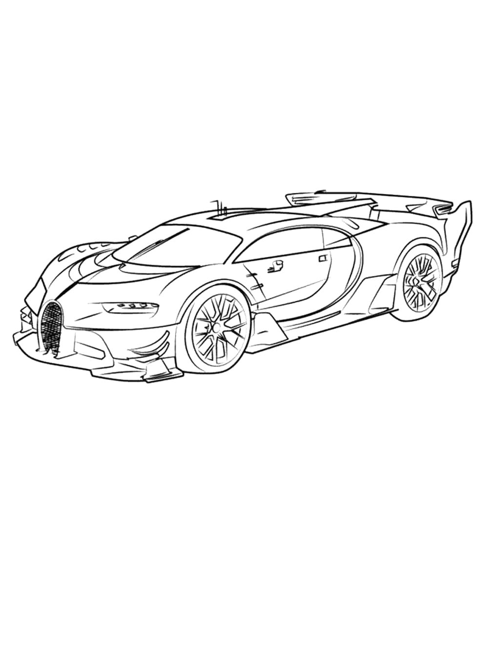 Bugatti Vision Gran Turismo №3932. Раскраски машины по маркам. Бугатти Bugatti.
