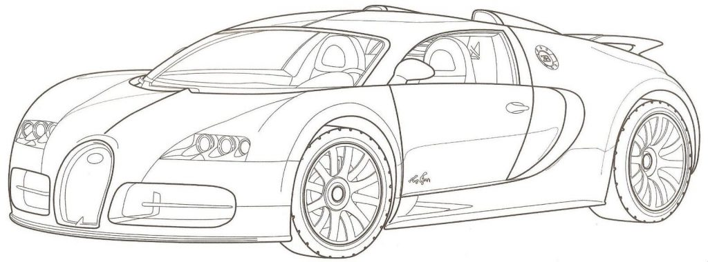 Бугатти №3917. Раскраски машины по маркам. Бугатти Bugatti.