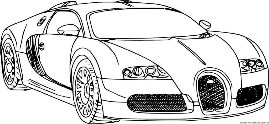 Бугатти №3919. Раскраски машины по маркам. Бугатти Bugatti.