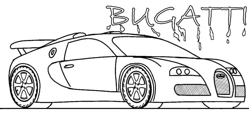 Бугатти Вейрон №3921. Раскраски машины по маркам. Бугатти Bugatti.