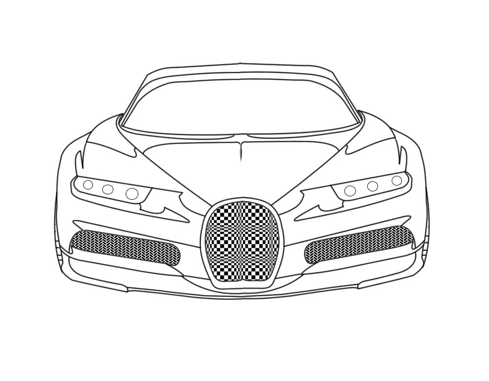 Бугатти №3912. Раскраски машины по маркам. Бугатти Bugatti.