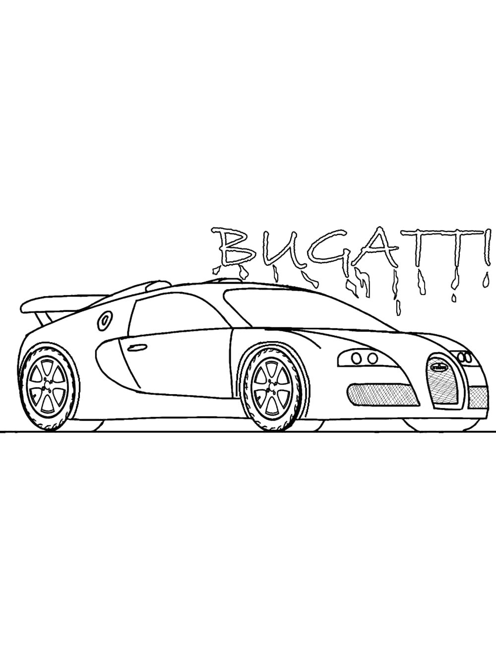 Бугатти №3924. Раскраски машины по маркам. Бугатти Bugatti.