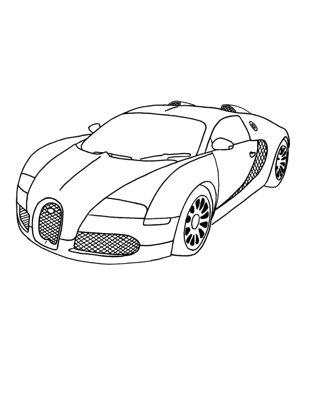 Автомобиль Бугатти №3928. Раскраски машины по маркам. Бугатти Bugatti.