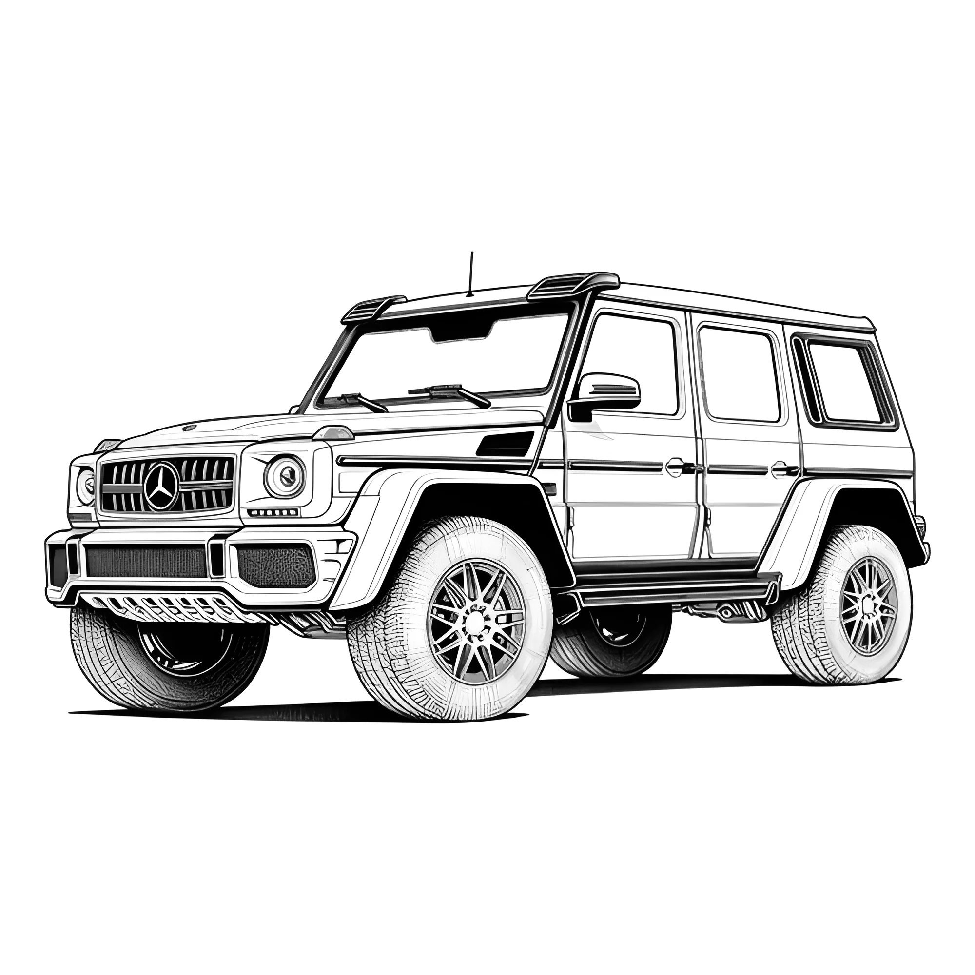 Гелендваген G63 AMG №4532. Раскраски для мальчиков по категориям. Джипы.