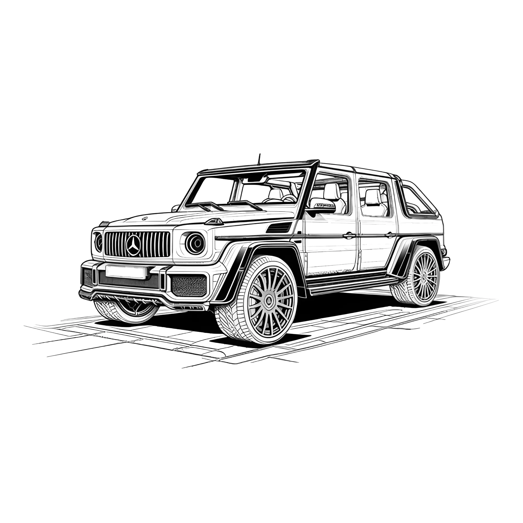 Гелендваген Майбах G650 Landaulet №4559. Раскраски для мальчиков по категориям. Джипы.