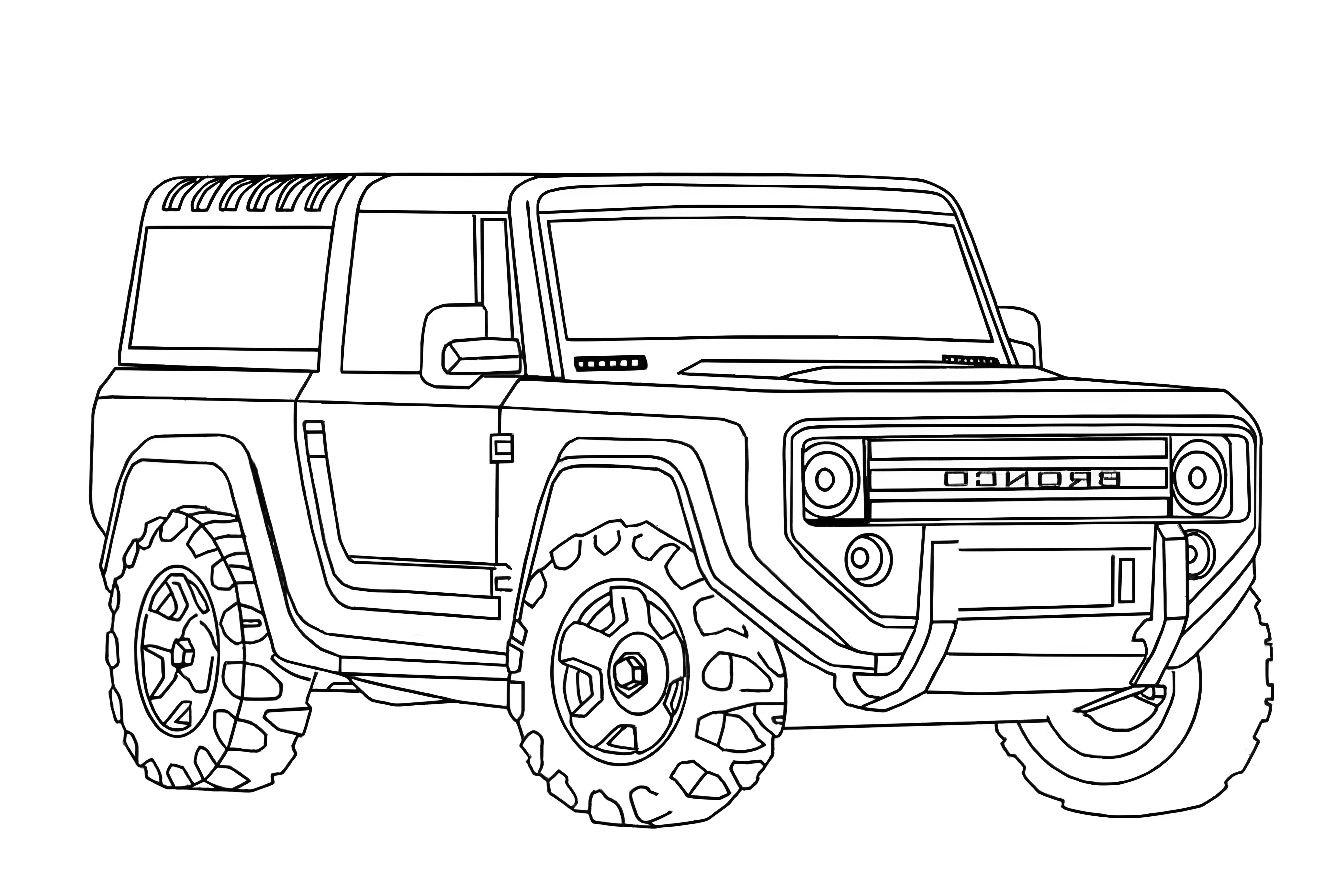 Хаммер BRONCO №4600. Раскраски для мальчиков по категориям. Джипы.