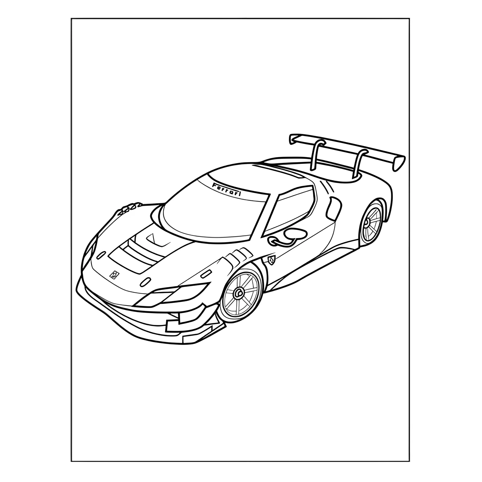 Феррари 296 GT3 №3823. Раскраски машины по маркам. Феррари Ferrari.