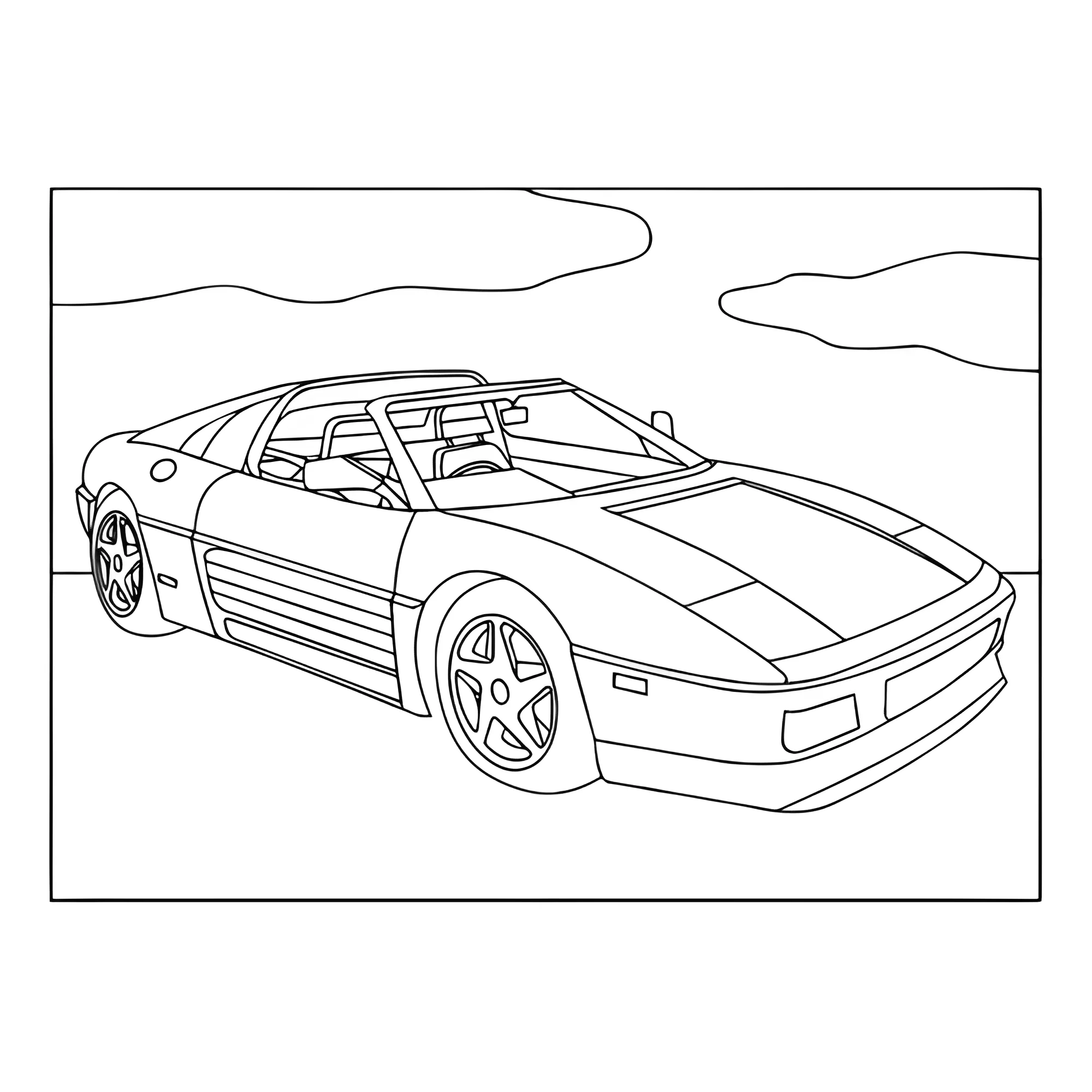 Феррари 348 №3812. Раскраски машины по маркам. Феррари Ferrari.