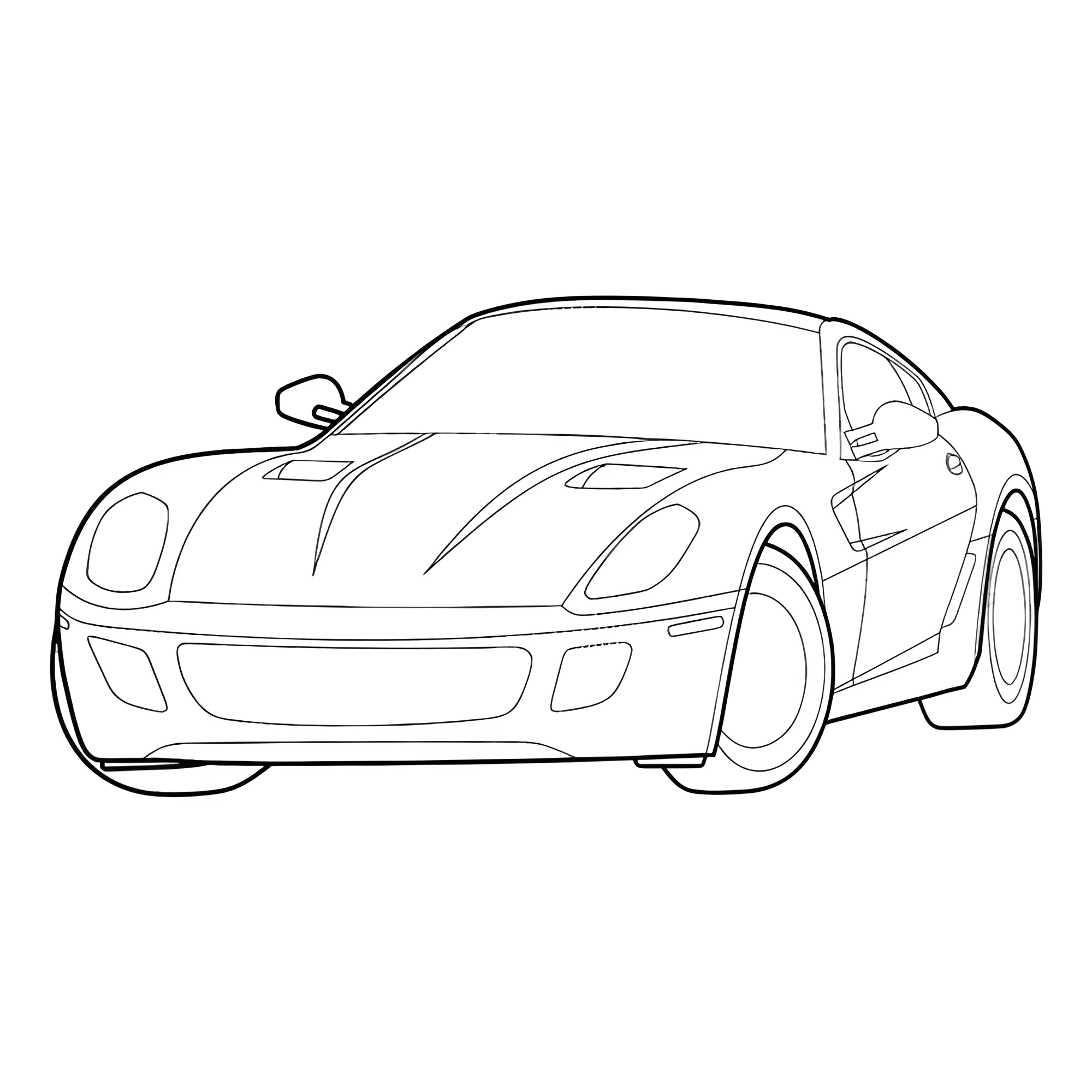 Феррари 599 GTB Fiorano №3815. Раскраски машины по маркам. Феррари Ferrari.