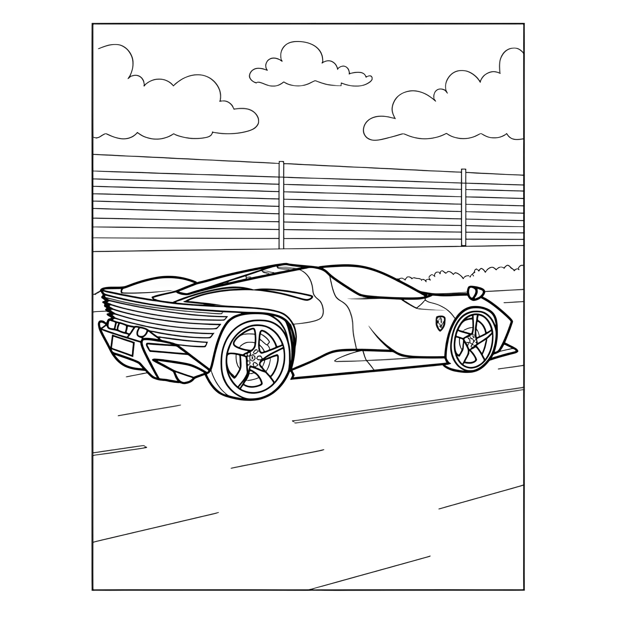 Феррари Daytona SP3 №3827. Раскраски машины по маркам. Феррари Ferrari.