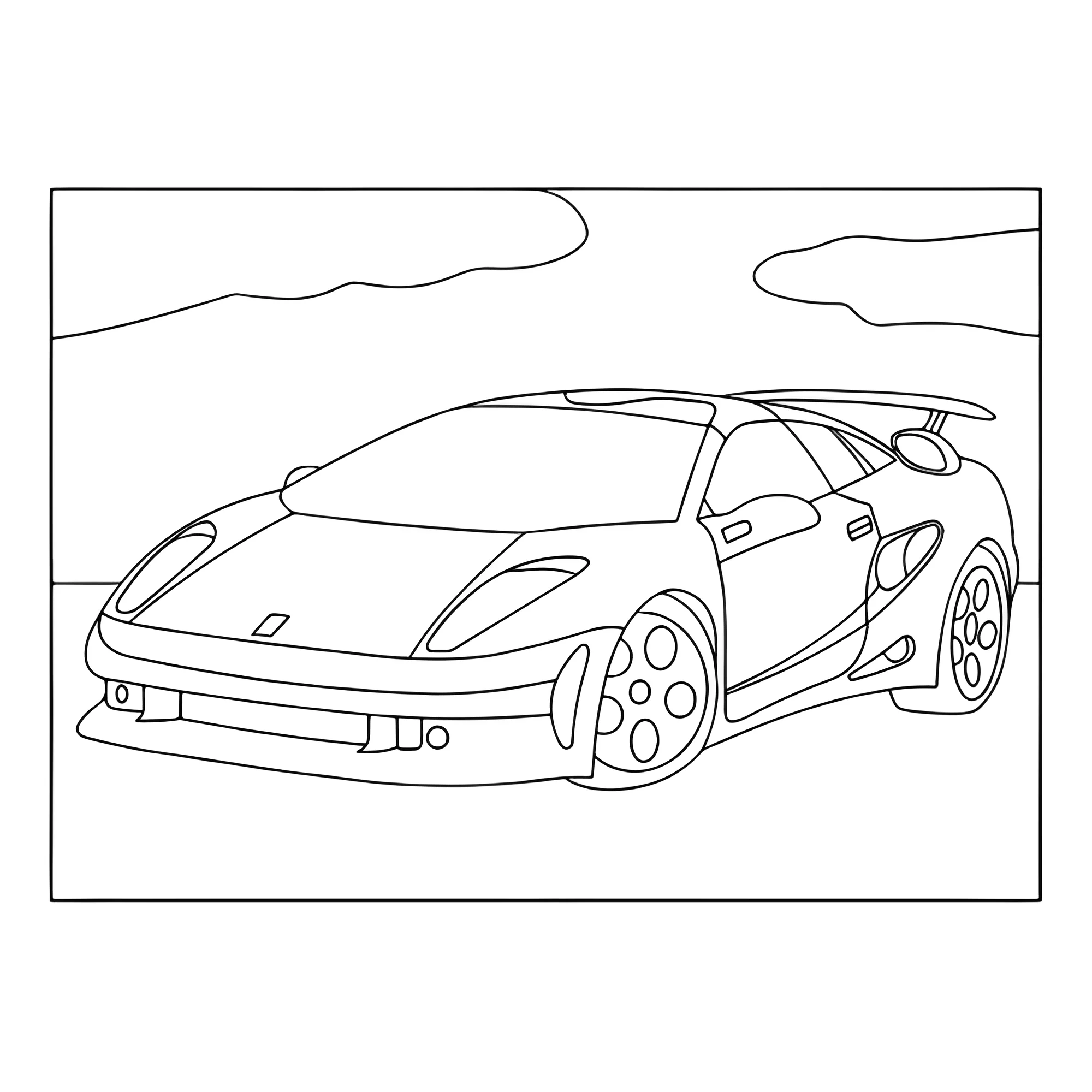 Феррари F50 №3811. Раскраски машины по маркам. Феррари Ferrari.