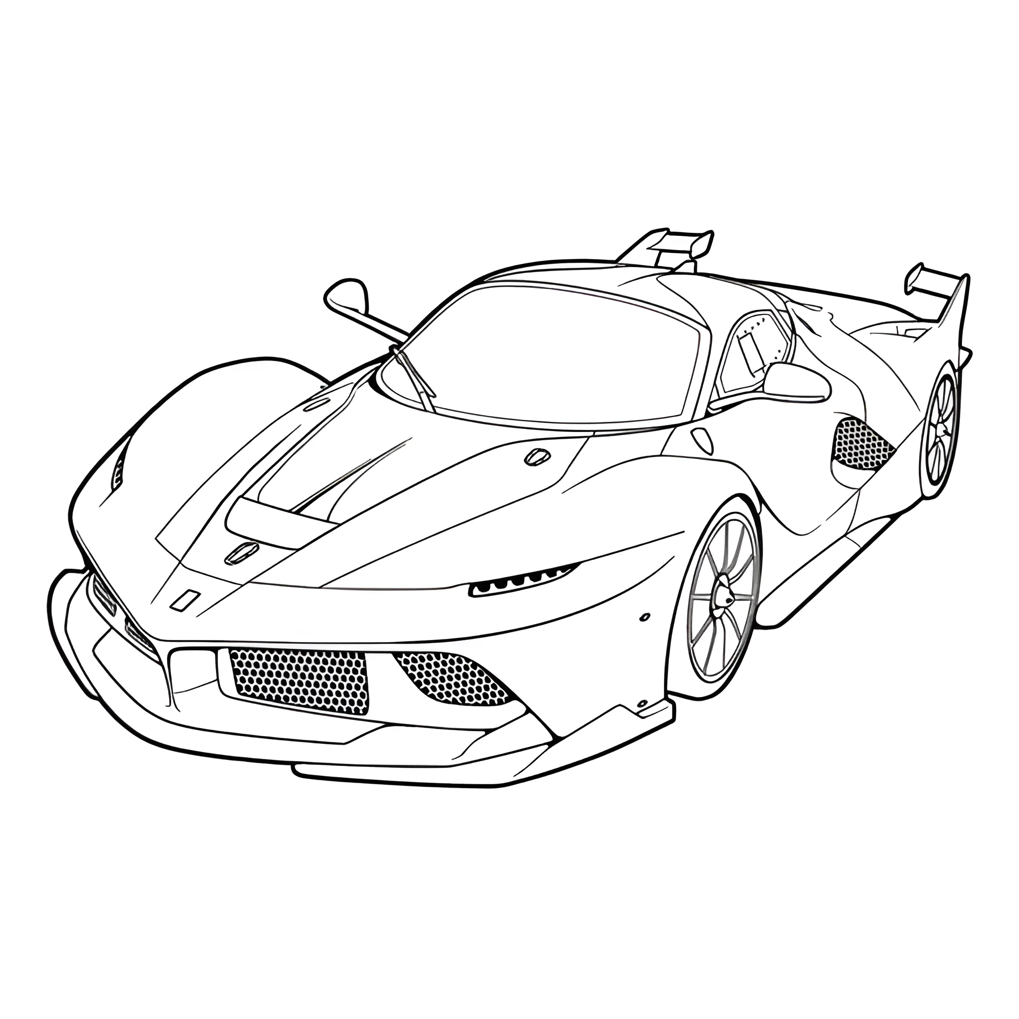 Феррари FXX K №3799. Раскраски машины по маркам. Феррари Ferrari.
