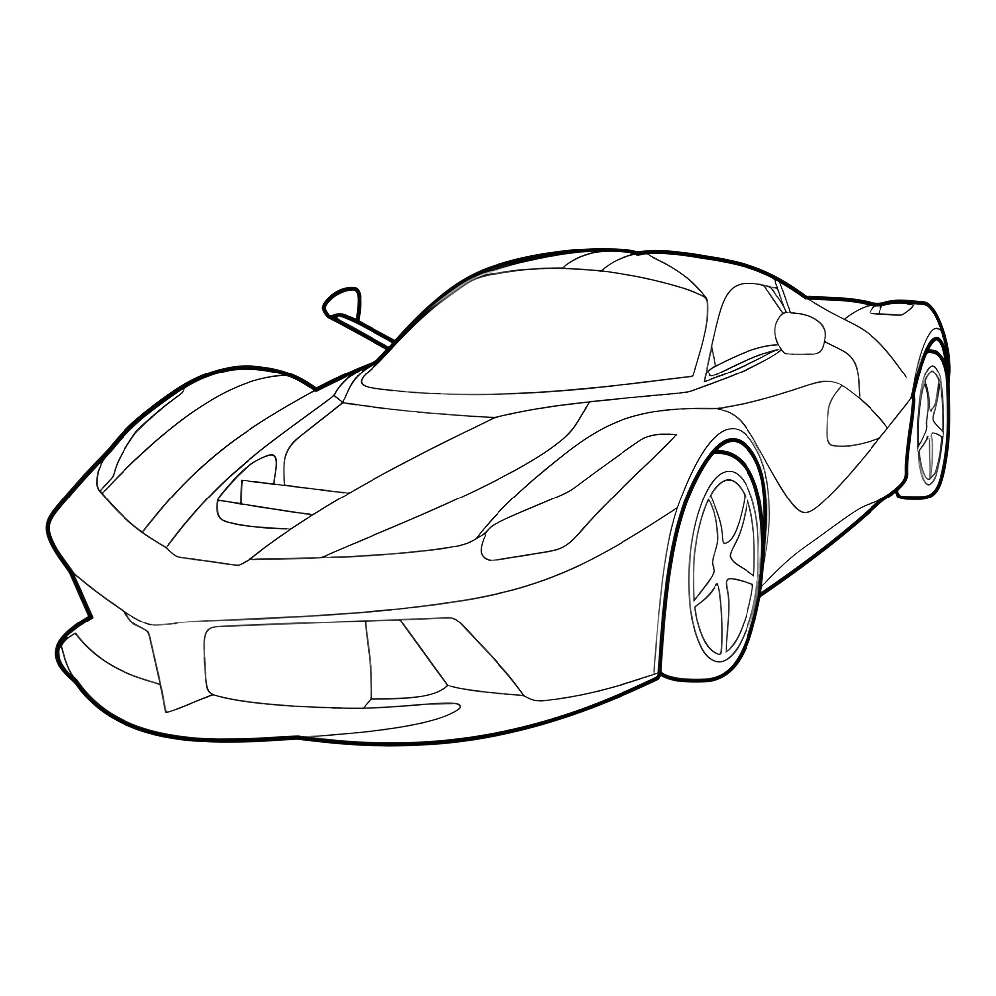 Феррари LaFerrari F150 №3809. Раскраски машины по маркам. Феррари Ferrari.