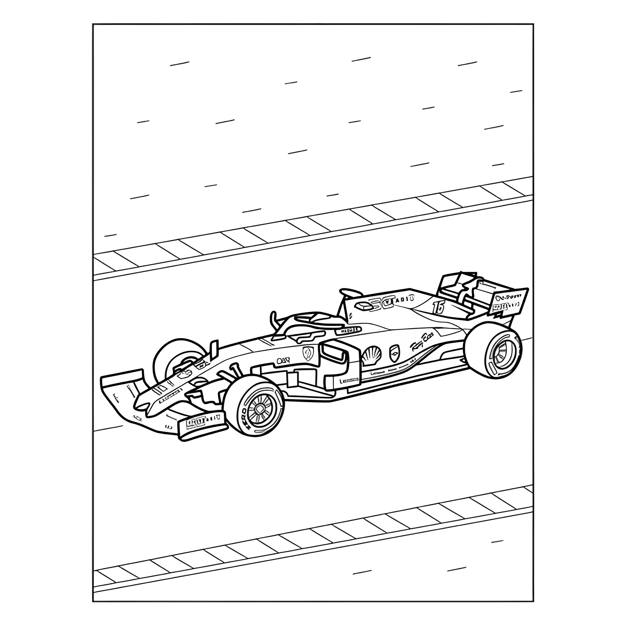 Феррари на Формуле-1 №3826. Раскраски машины по маркам. Феррари Ferrari.