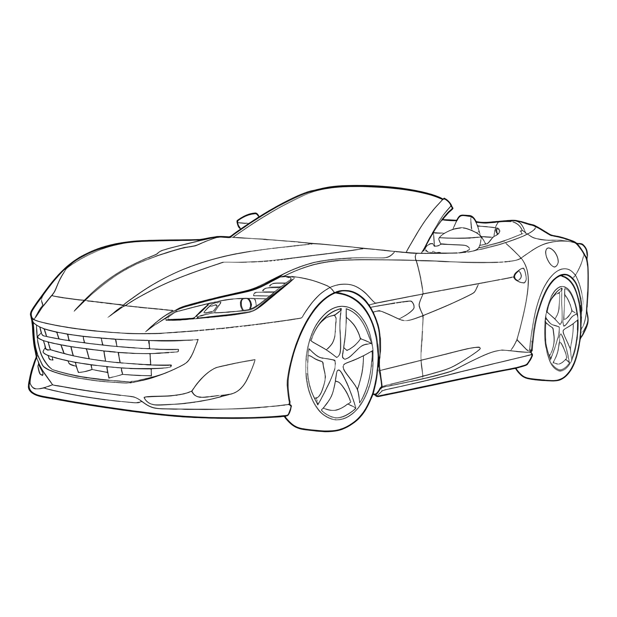 Феррари Portofino F164 №3806. Раскраски машины по маркам. Феррари Ferrari.